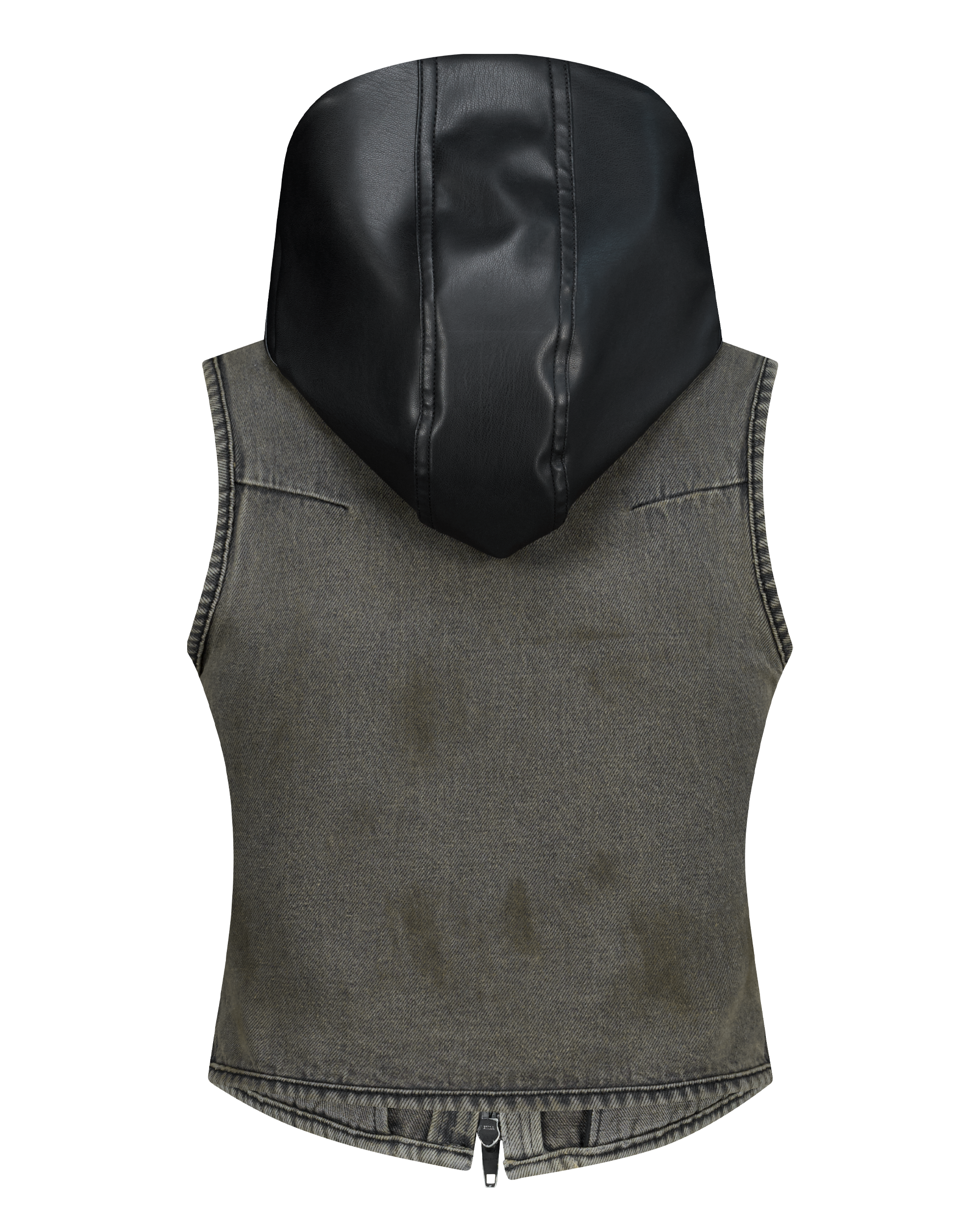 DETACHABLE HOOD DENIM VEST-7