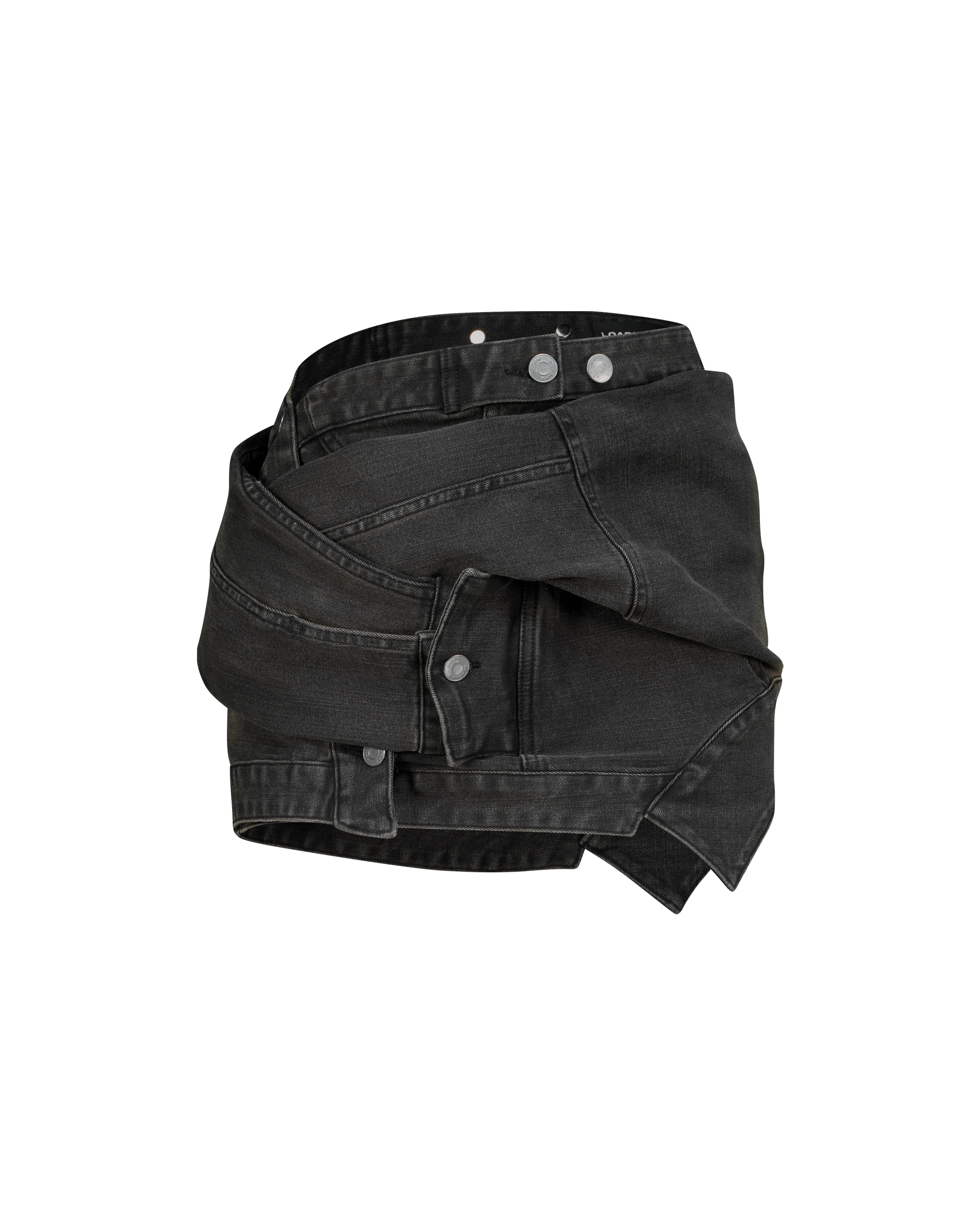 DRAPERY DENIM JACKET SKIRT-6