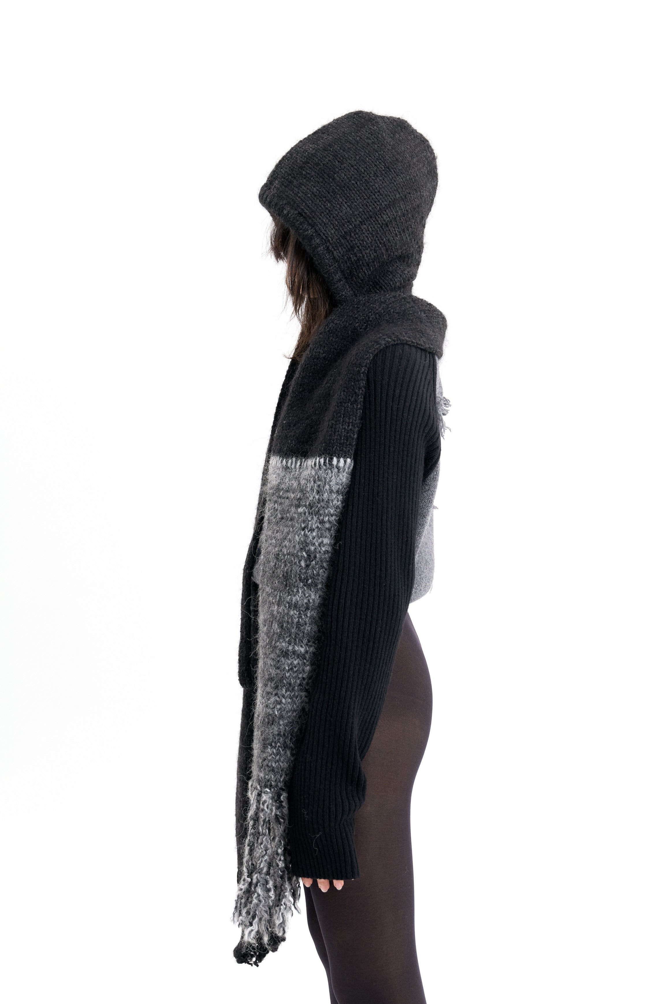 (EMMA) HAND STITCH HOODED SCARF-3