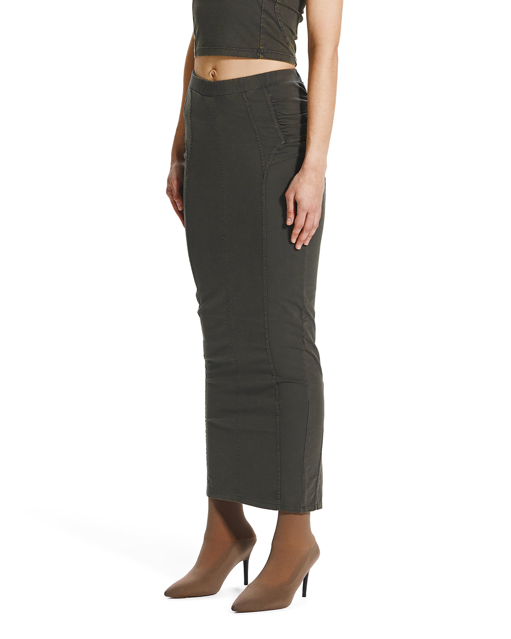 BIKER LINE MAXI SKIRT-5