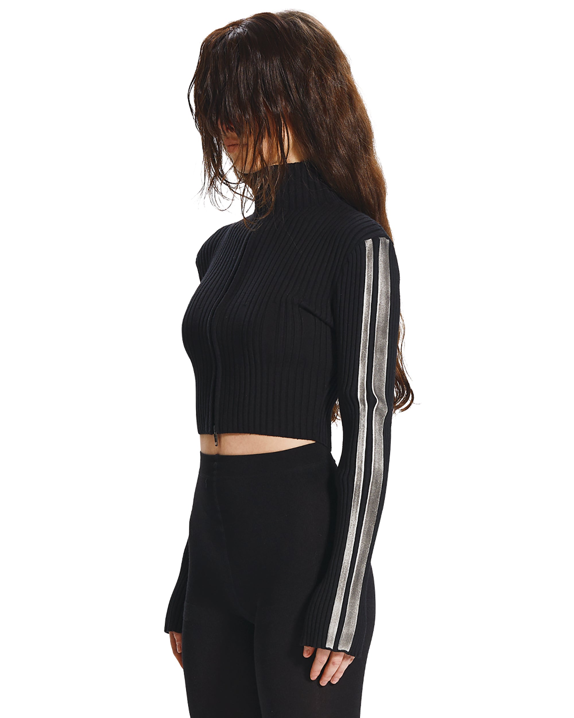 DIRTY KNIT ZIP UP-5