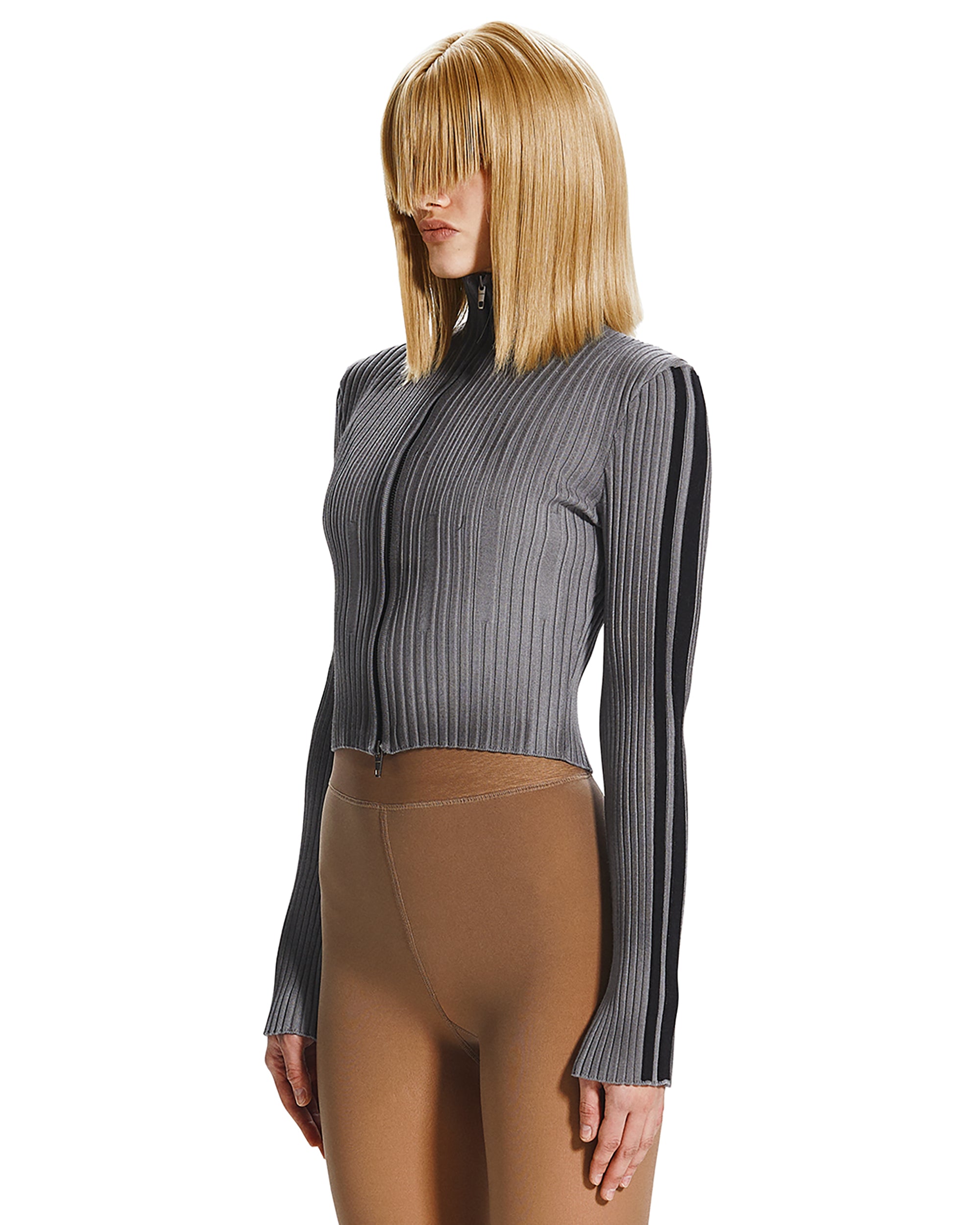 DIRTY KNIT ZIP UP-5