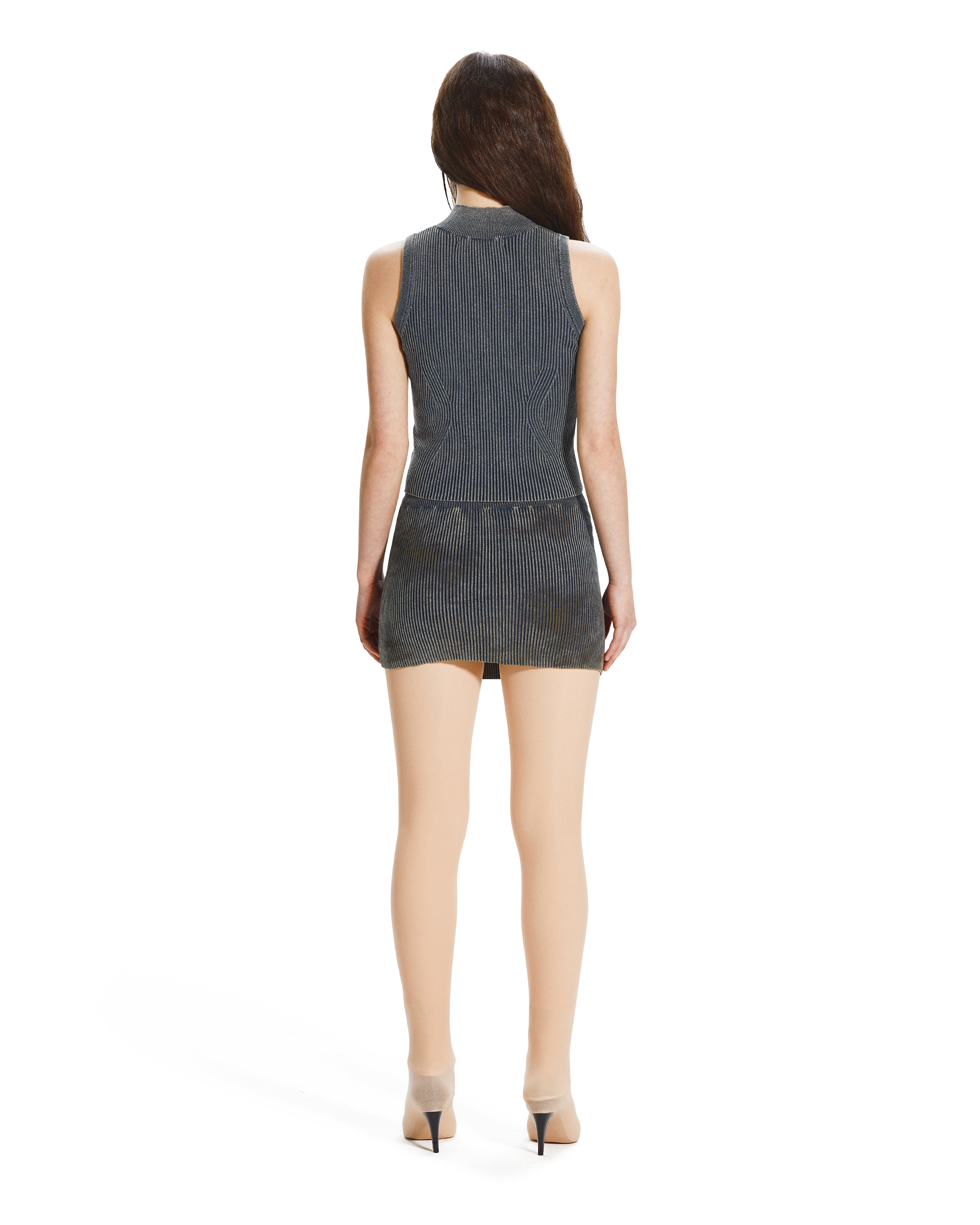 MOTO ZIP KNIT SKIRT