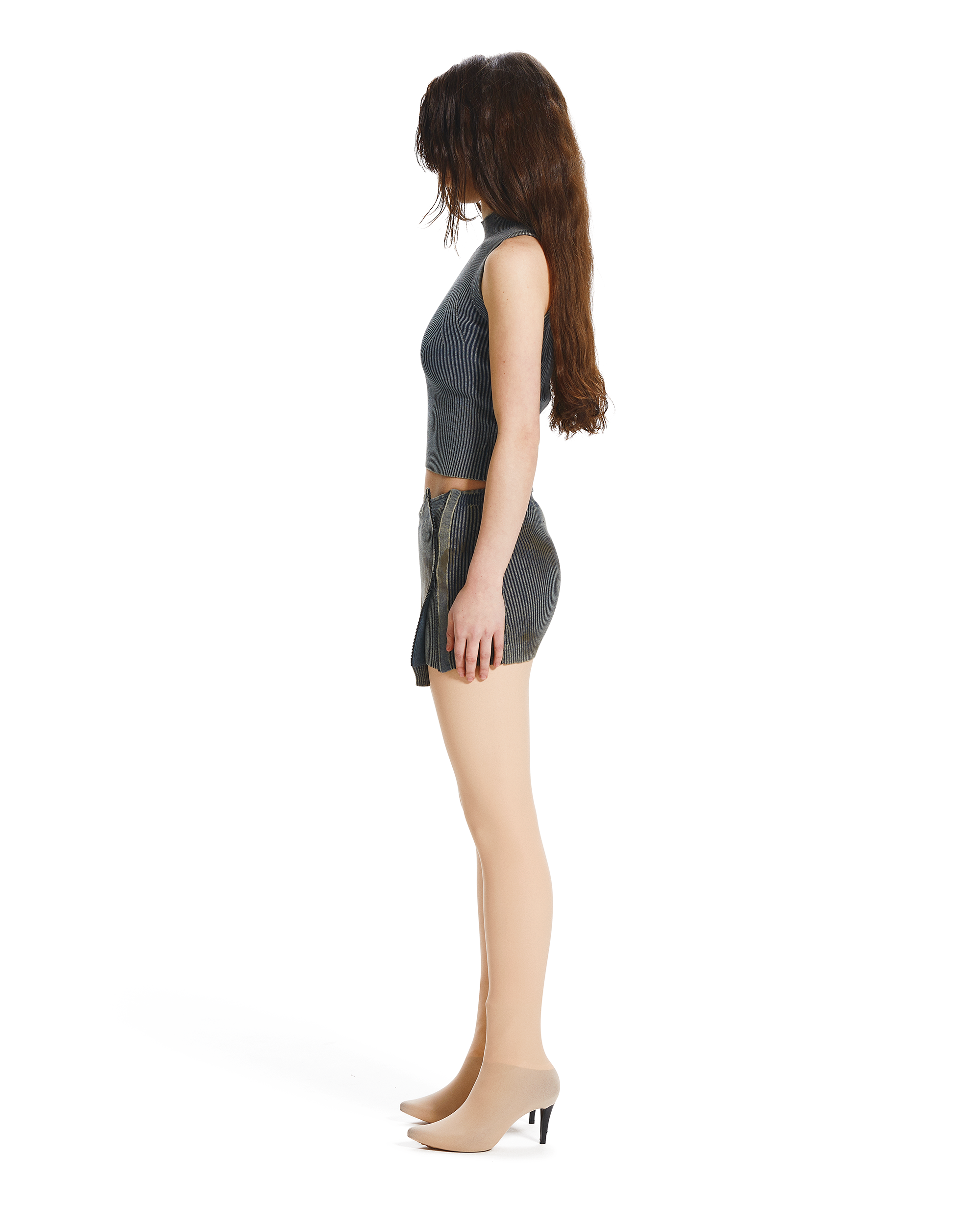 MOTO ZIP KNIT SKIRT-3
