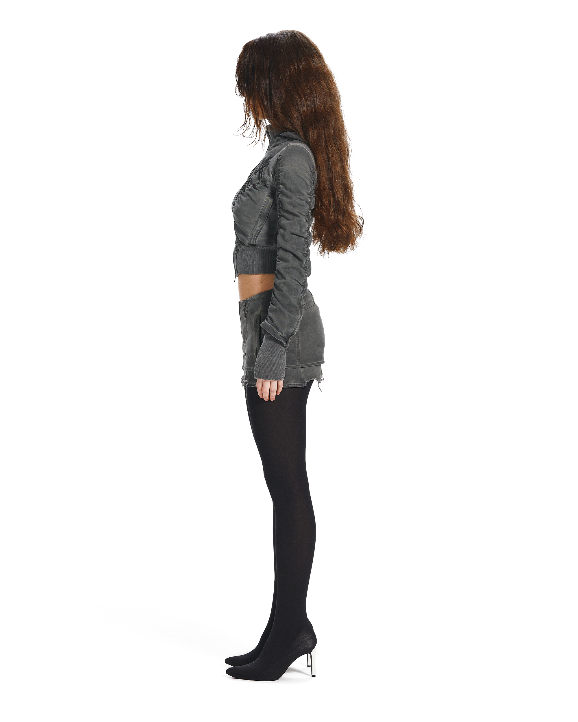 RUCHED BOMBER JACKET-3