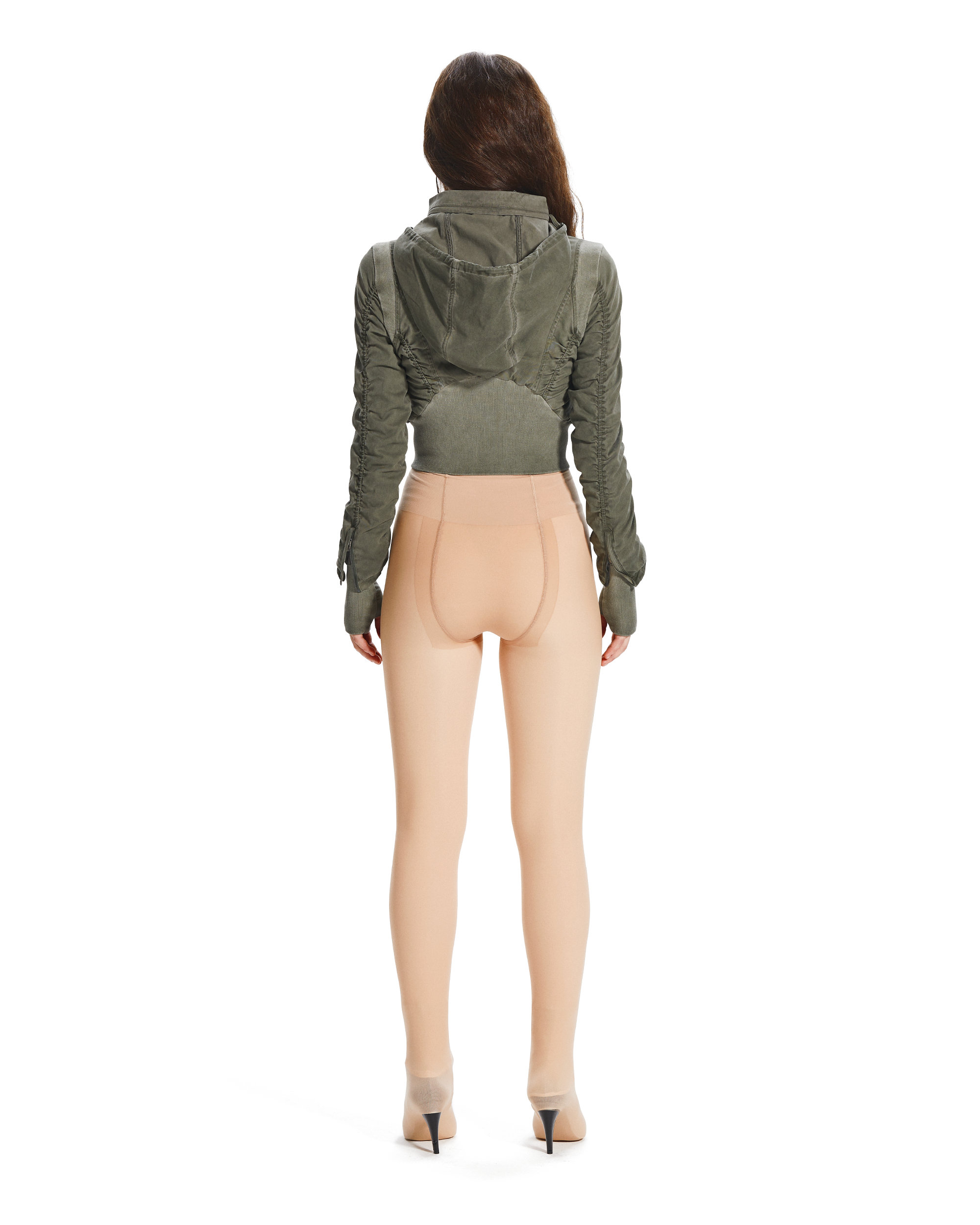 RUCHED BOMBER JACKET