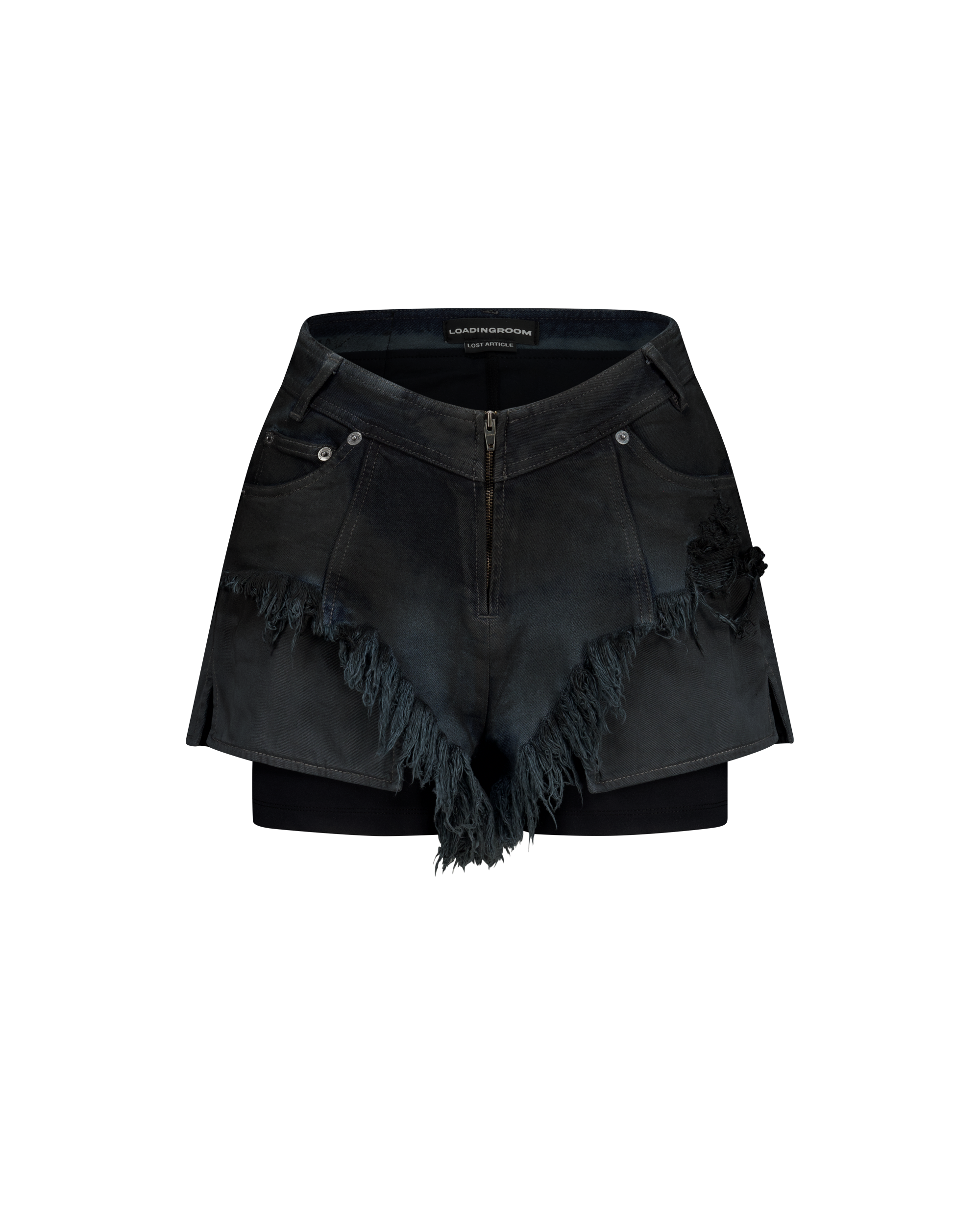 MOTO CUT DENIM SHORTS