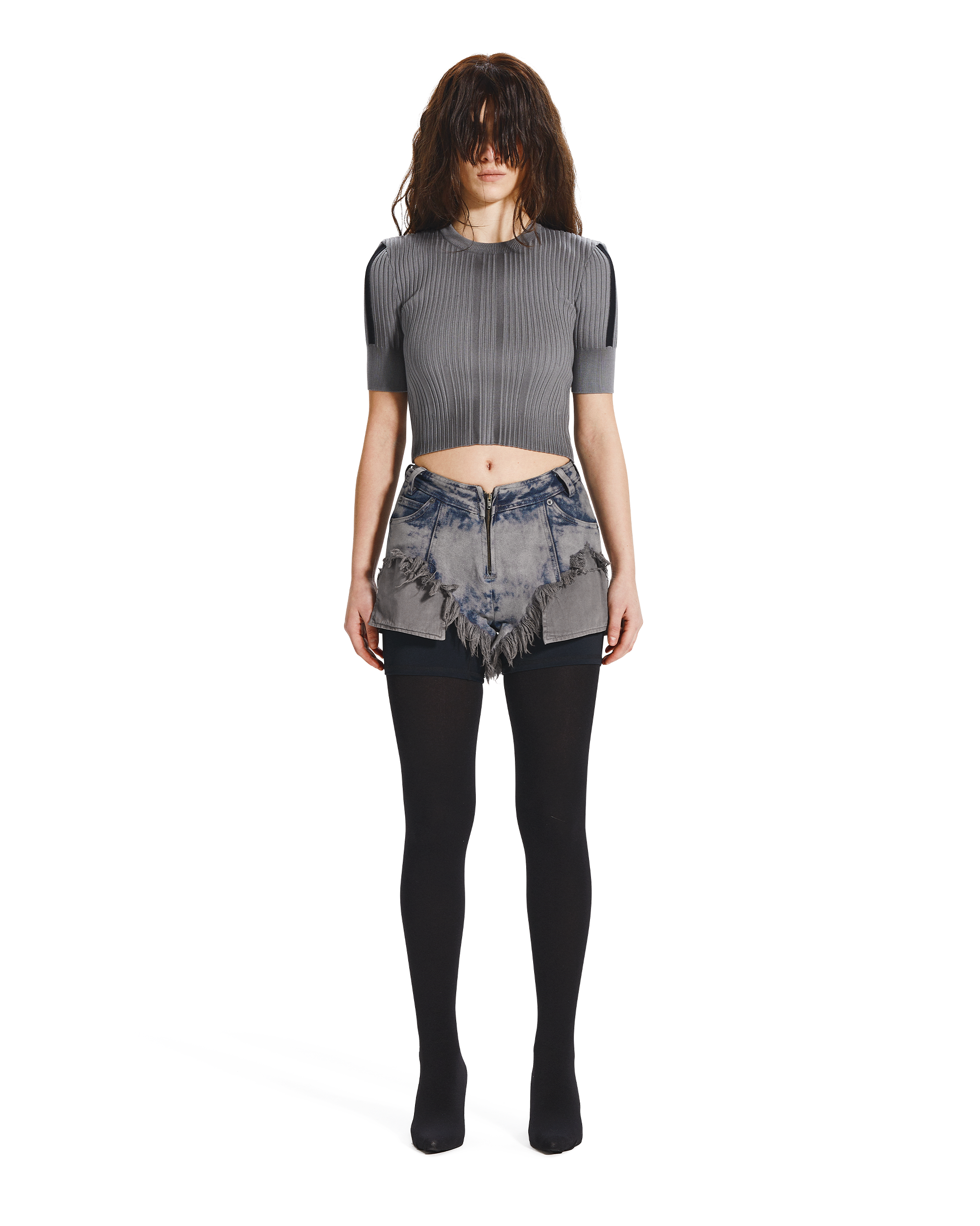DIRTY CROP KNIT TOP