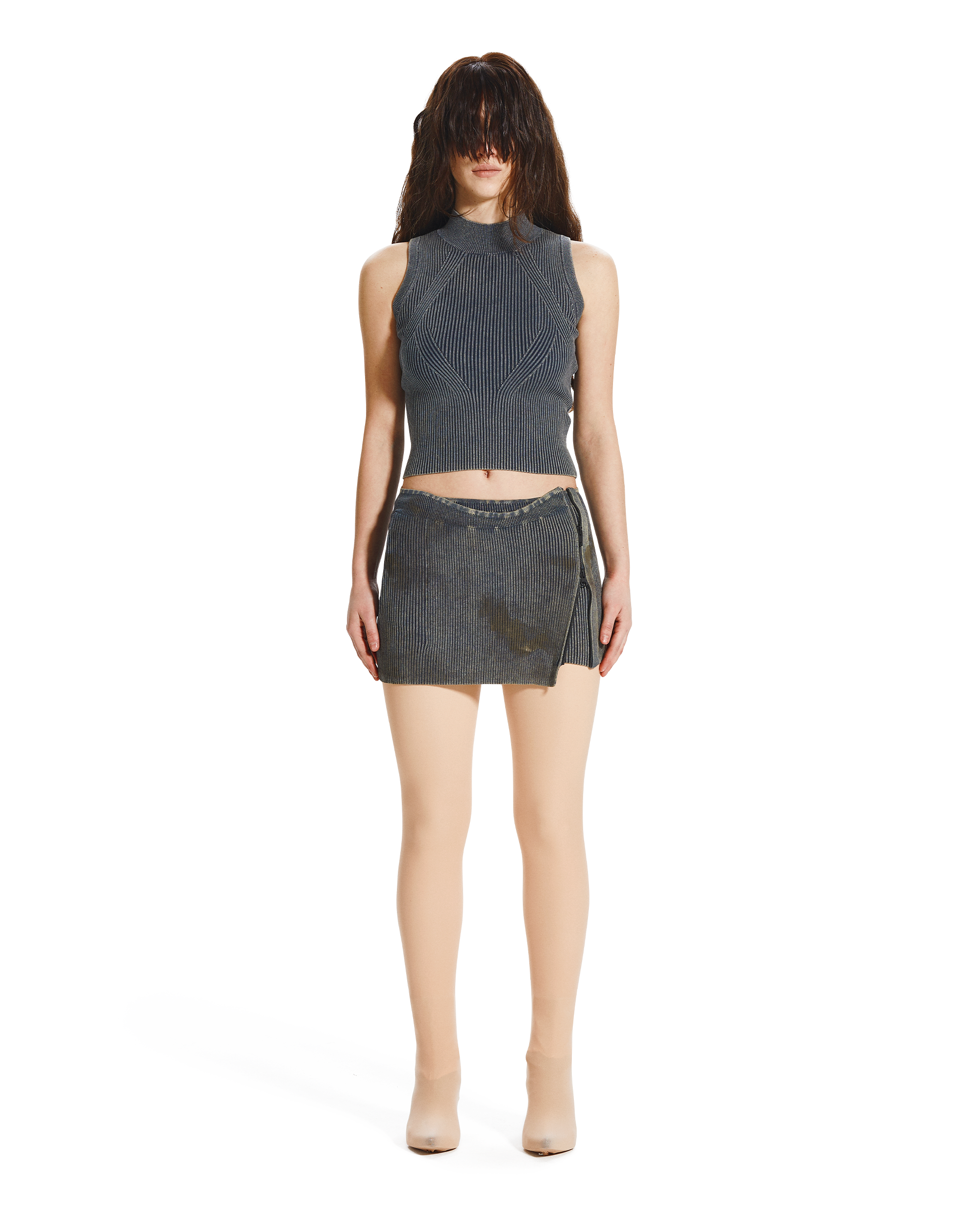 MOTO ZIP KNIT SKIRT