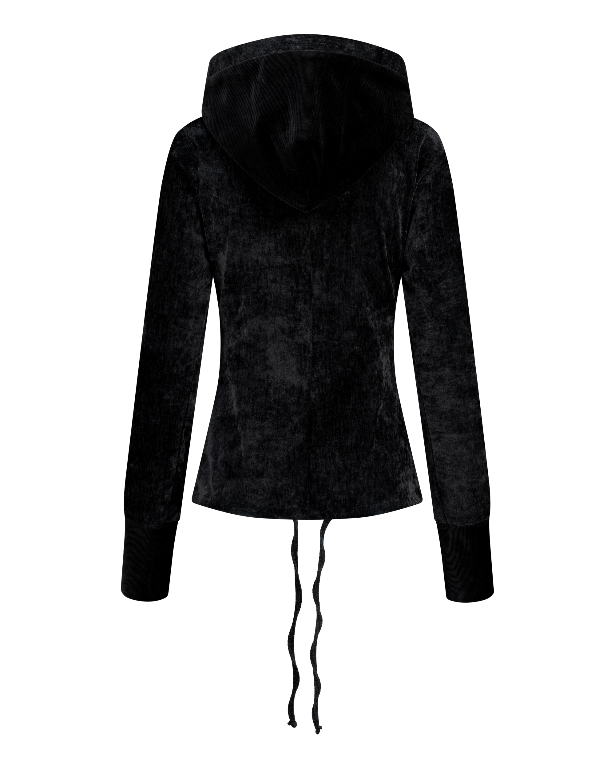 VELVET BUTTON UP HOODIE-6