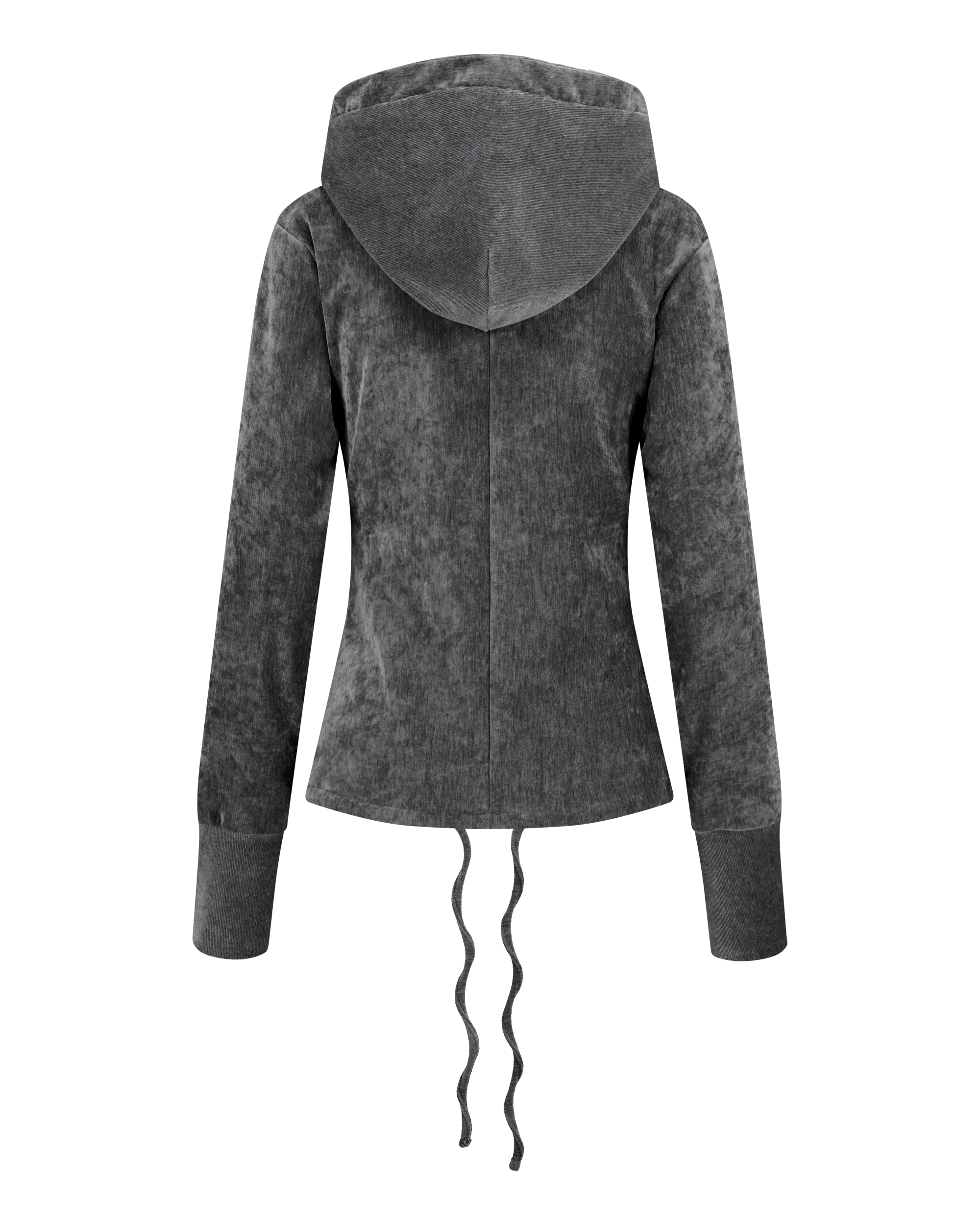 VELVET BUTTON UP HOODIE-6