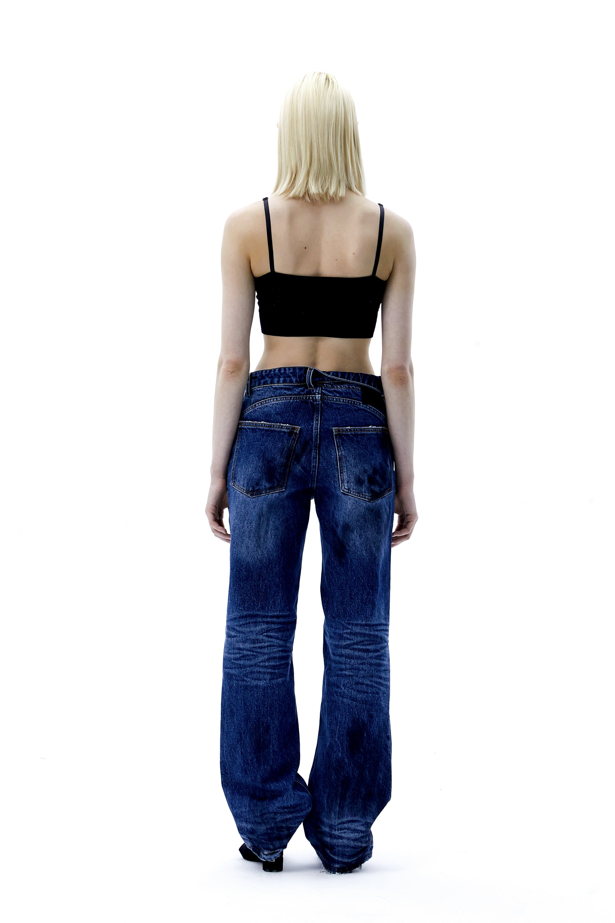 (ARIELLA) Dirty Denim Pants-4