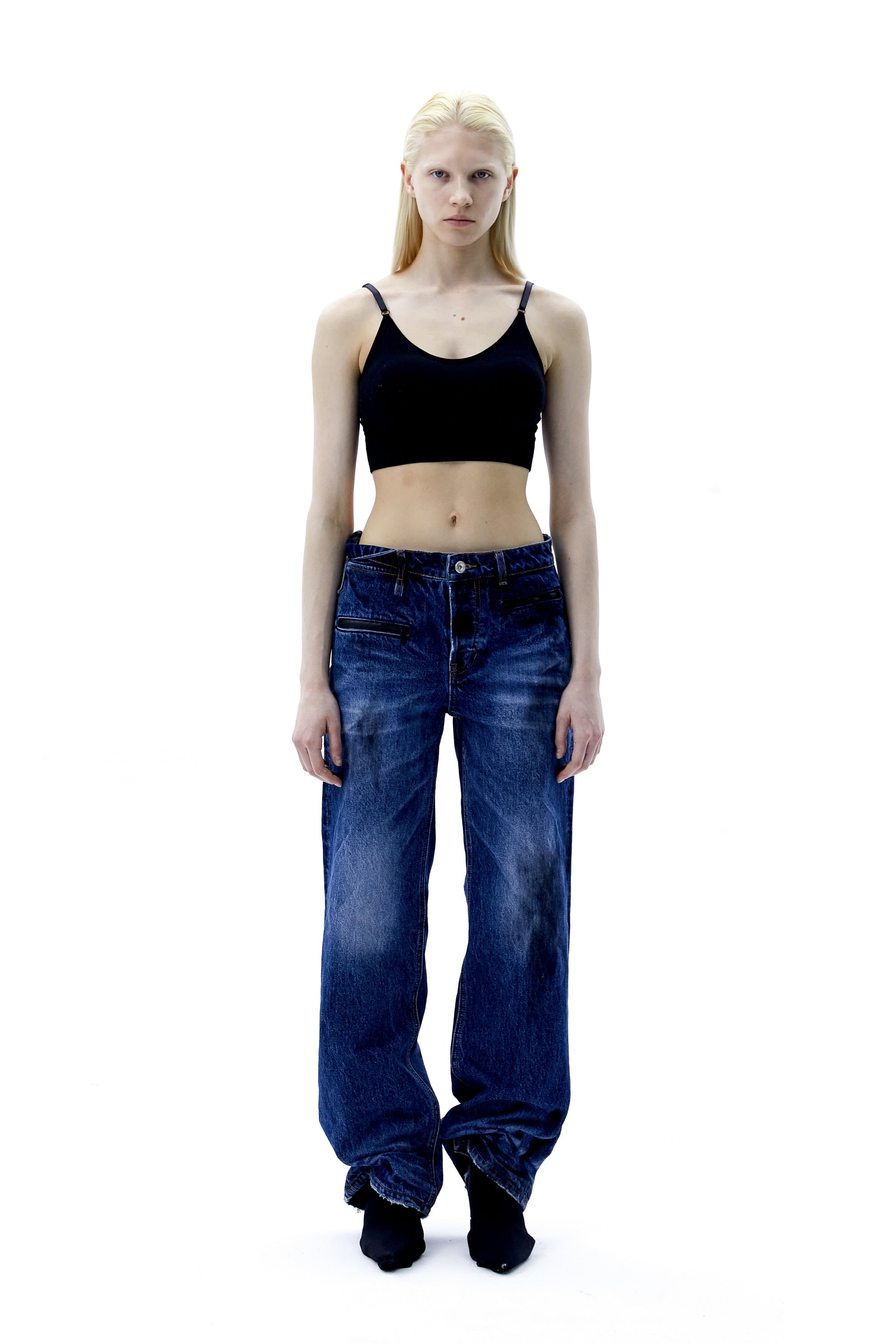 (ARIELLA) Dirty Denim Pants-2
