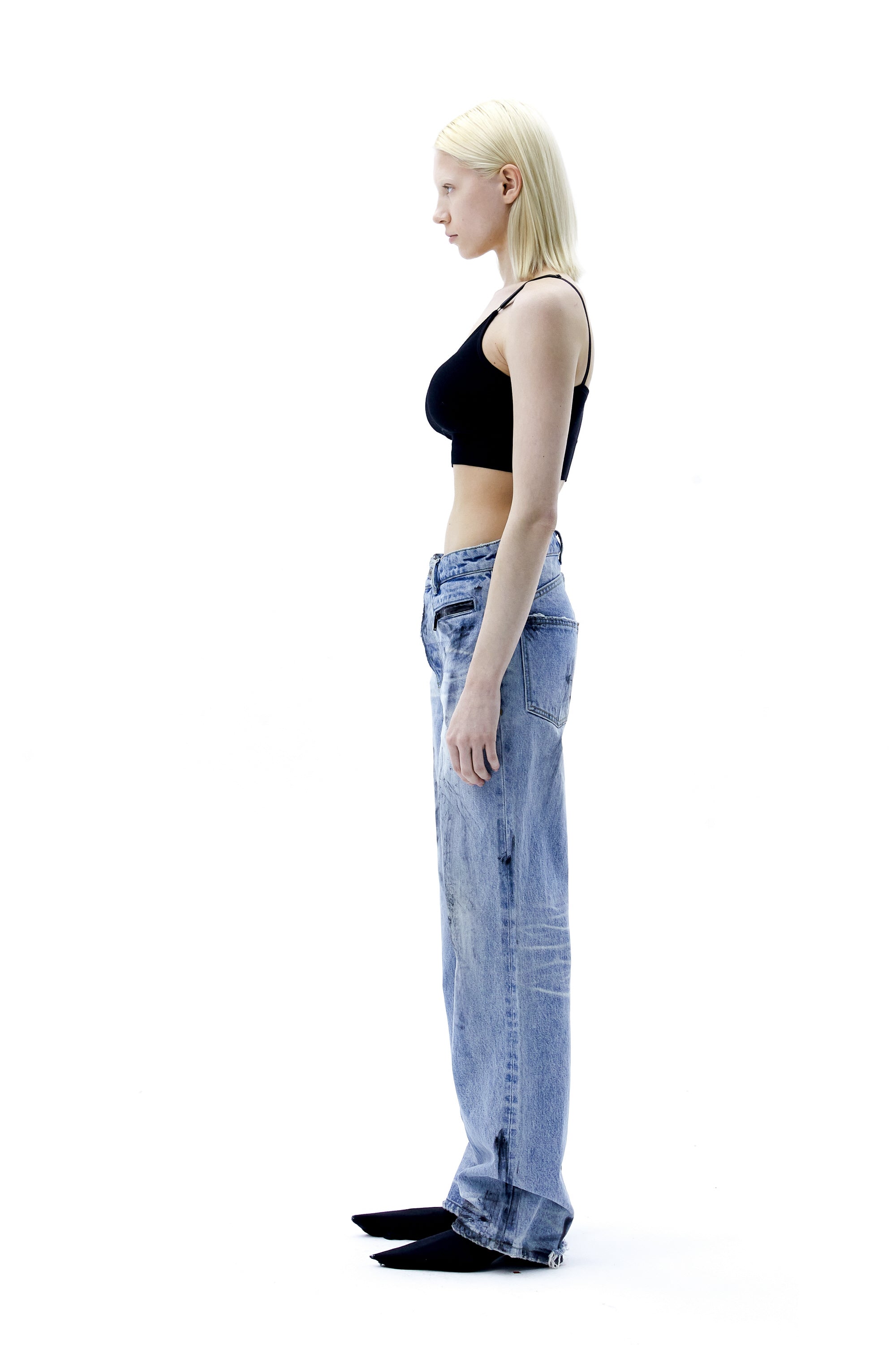 (ARIELLA) Dirty Denim Pants-3
