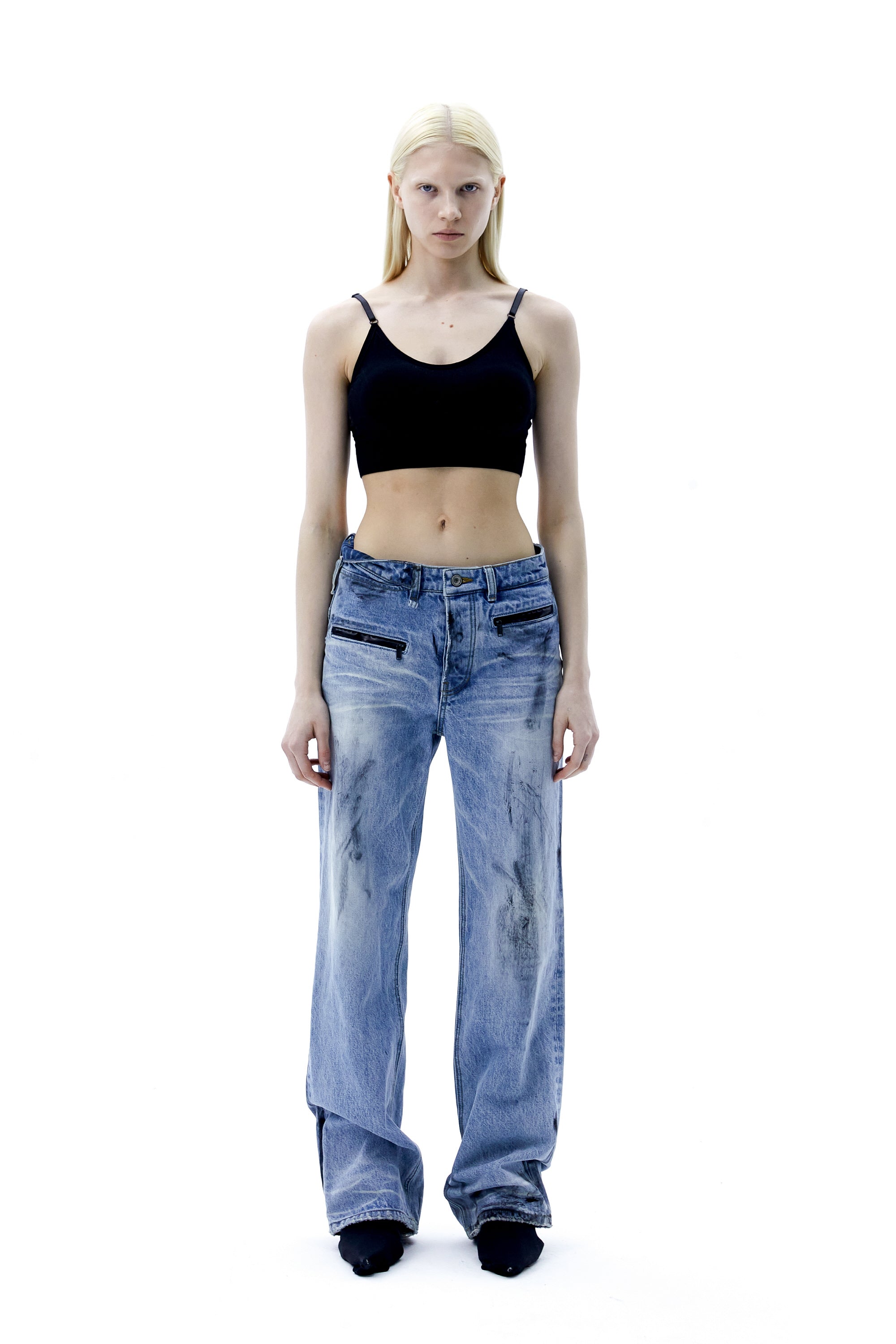 (ARIELLA) Dirty Denim Pants-2
