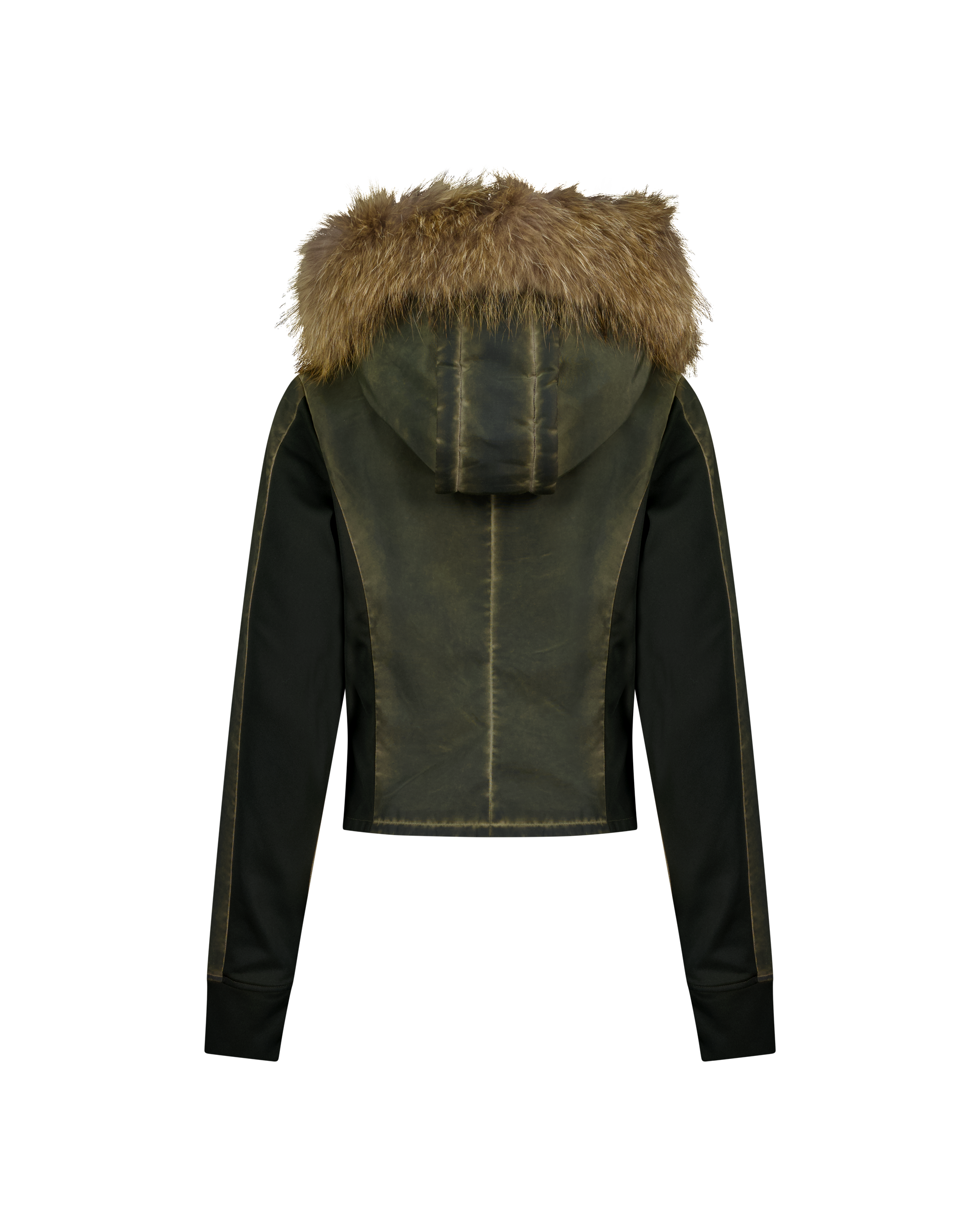 FUR HOODIE ZIP JACKET