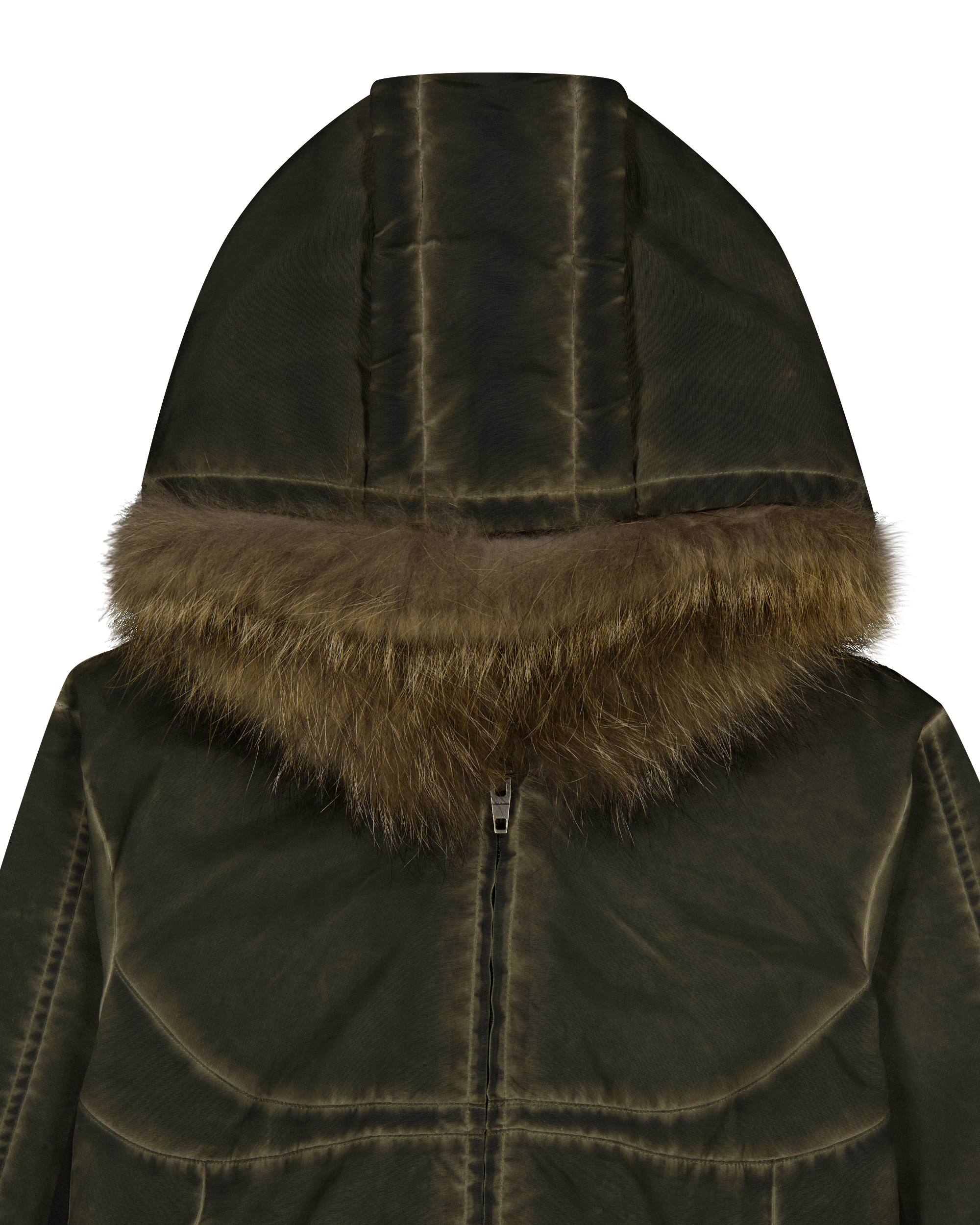 FUR HOODIE ZIP JACKET