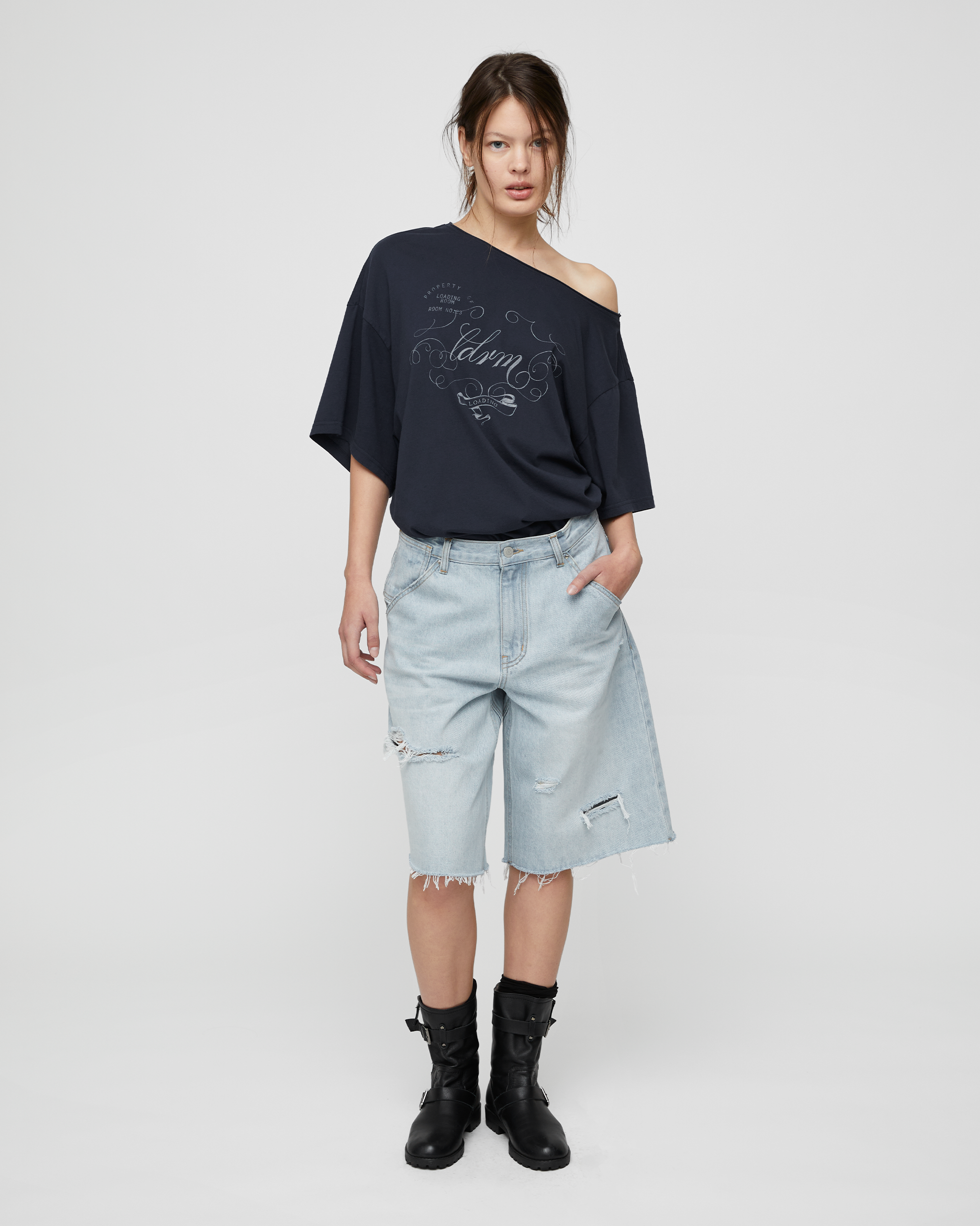 LAYERED ONE SHOULDER TEE