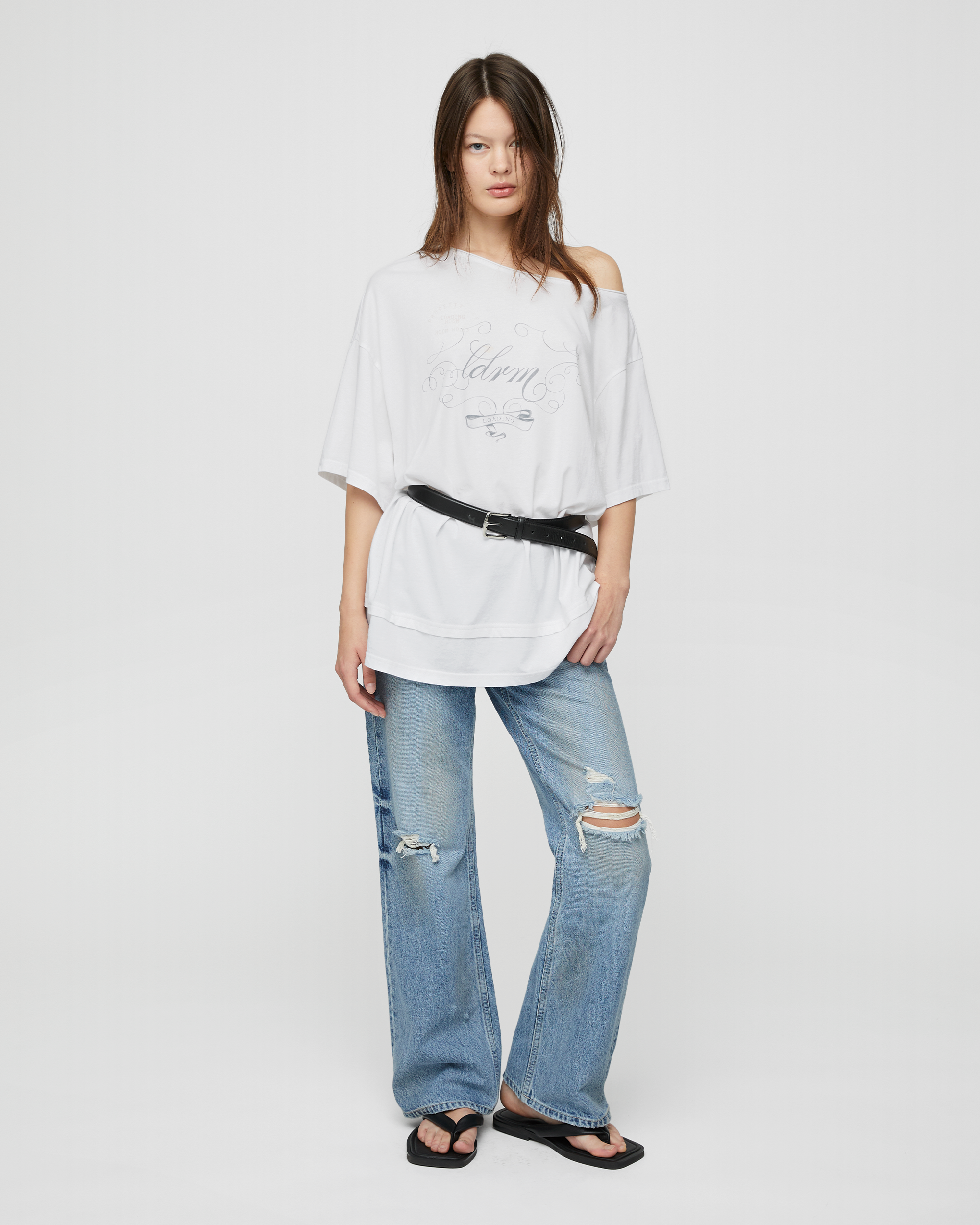 LAYERED ONE SHOULDER TEE