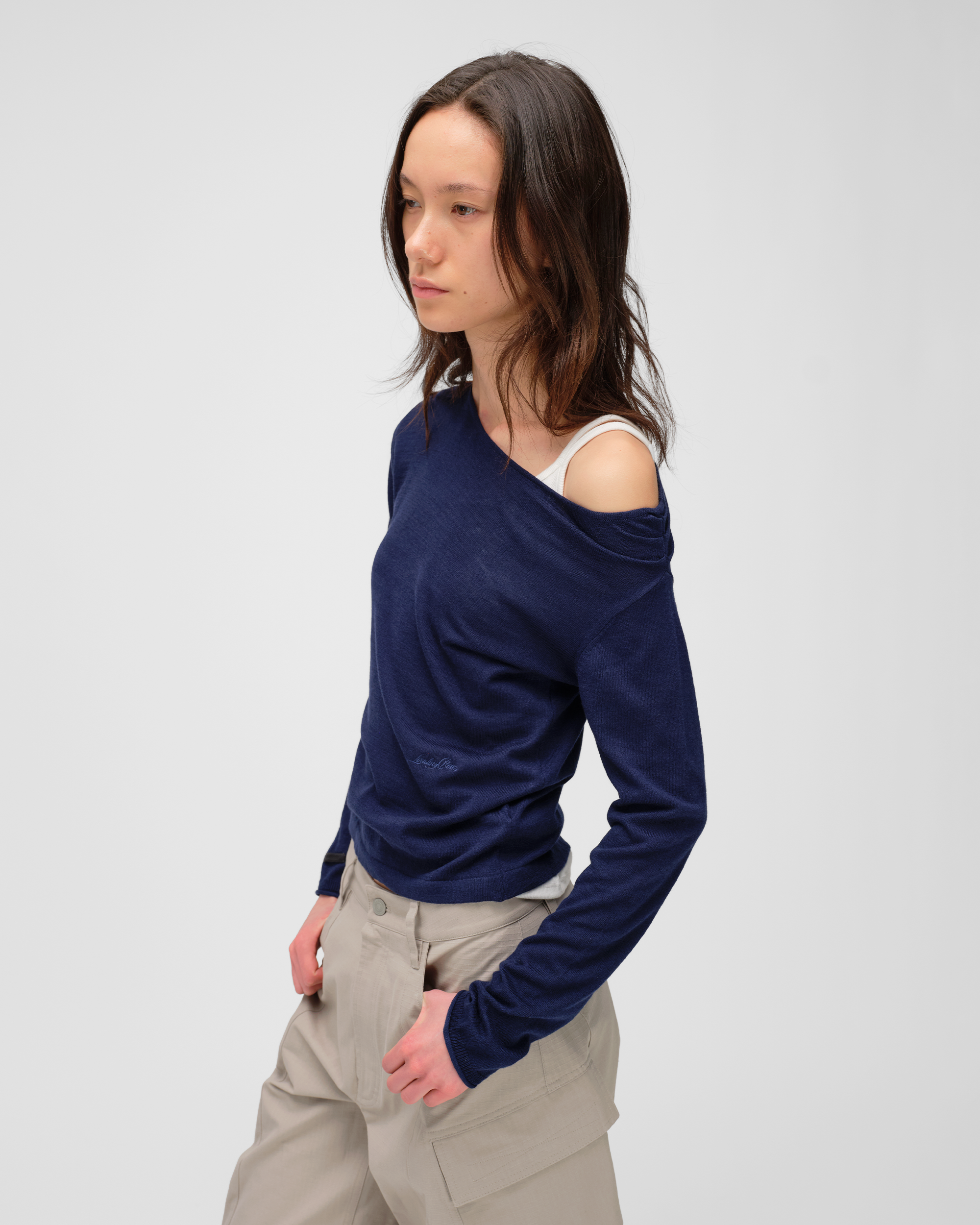 FINE ONE SHOULDER KNIT