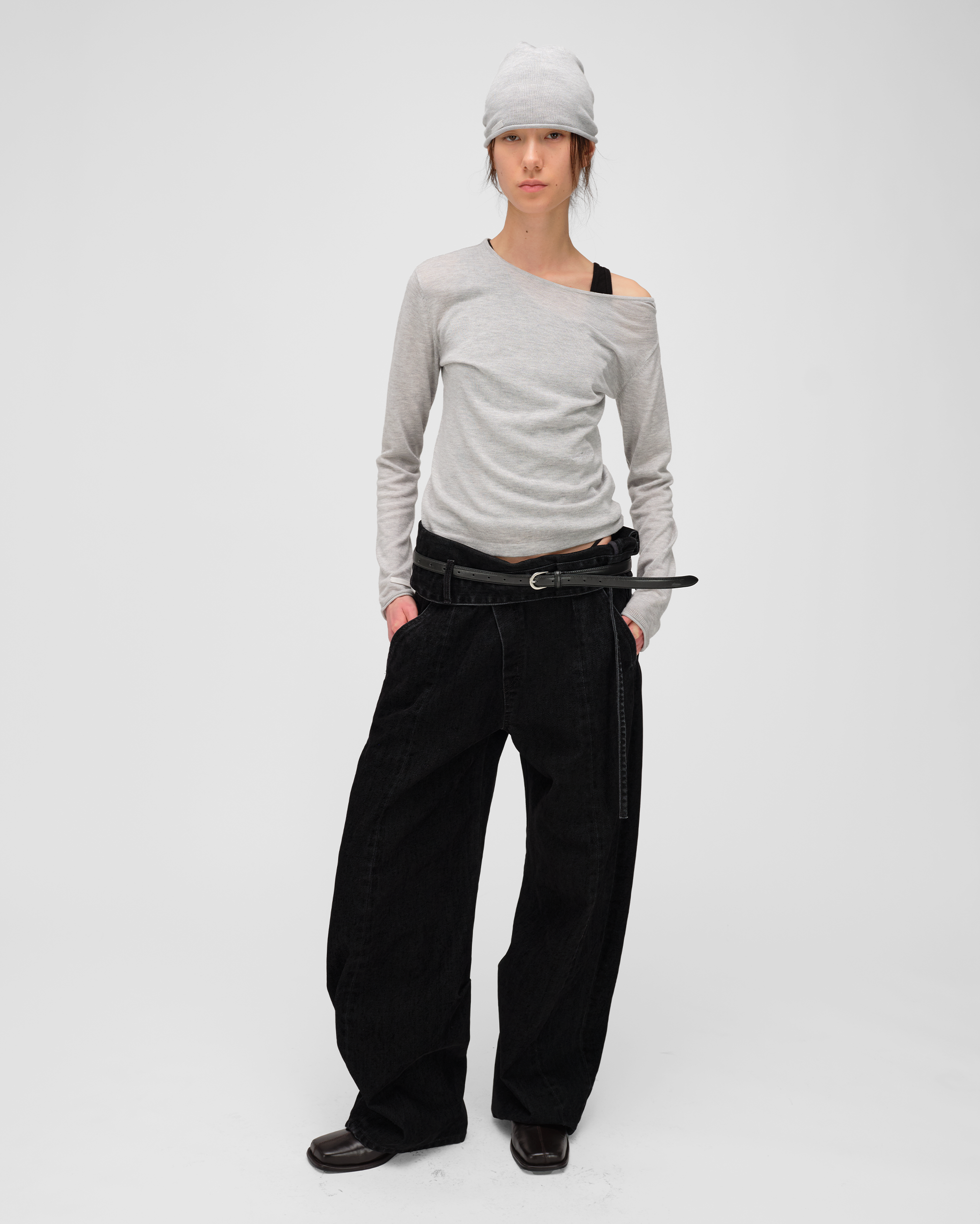 FINE ONE SHOULDER KNIT