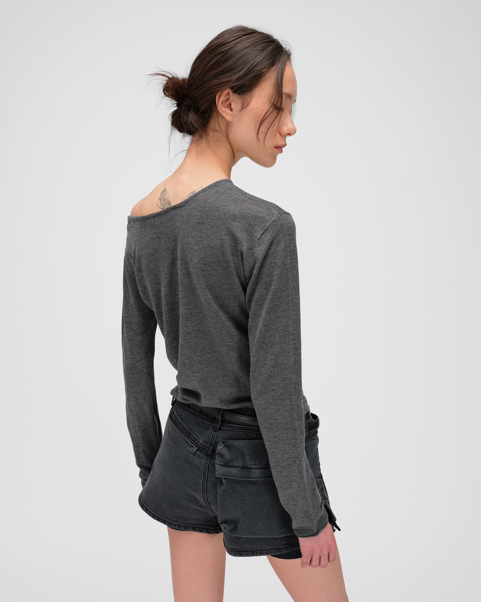 FINE ONE SHOULDER KNIT