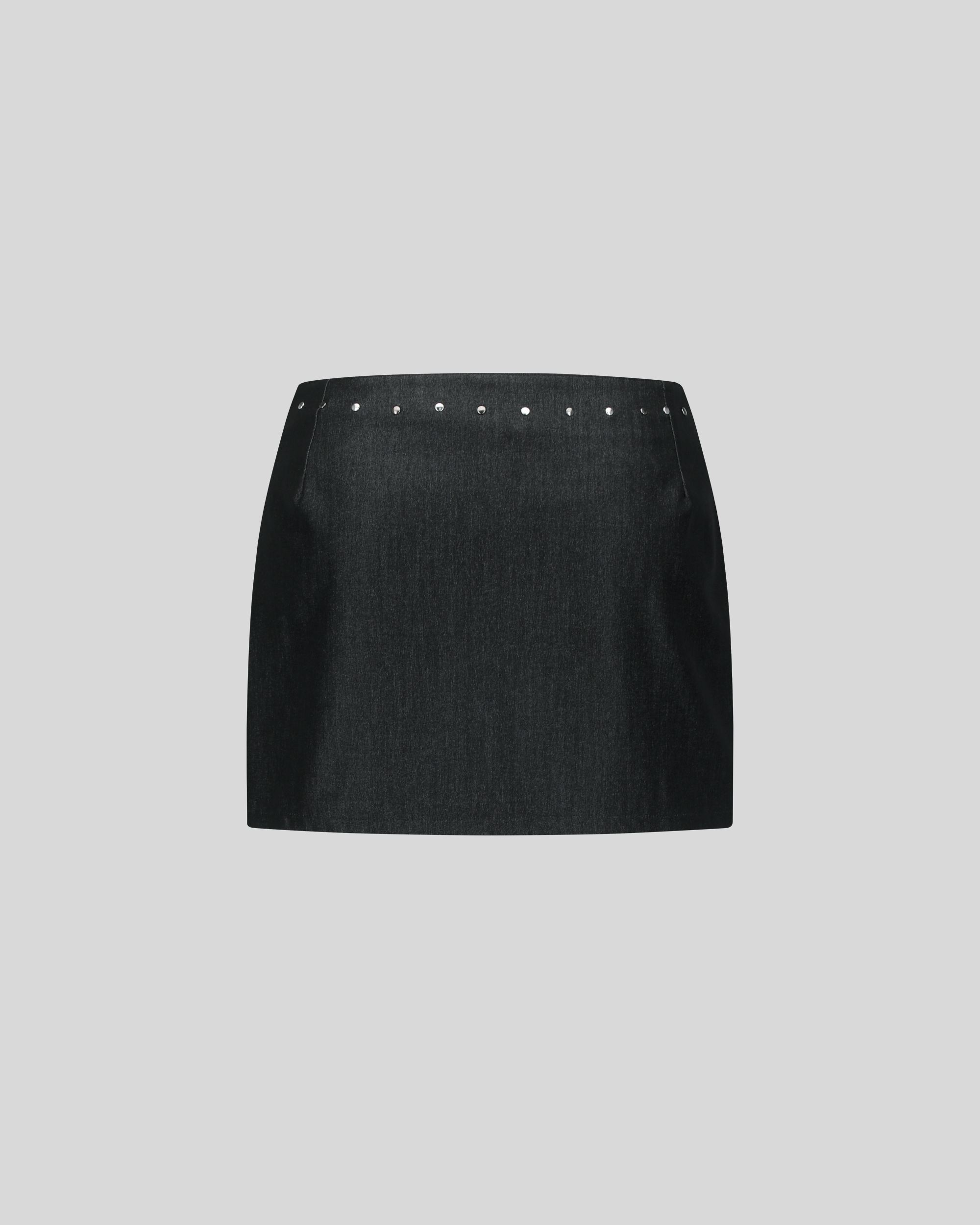 STUD SLIT MINI SKIRT