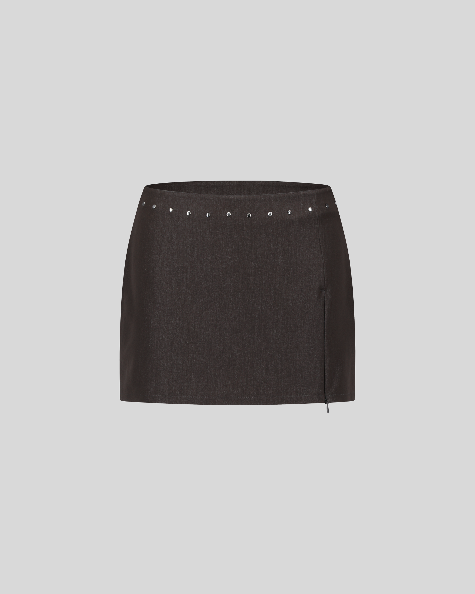 STUD SLIT MINI SKIRT