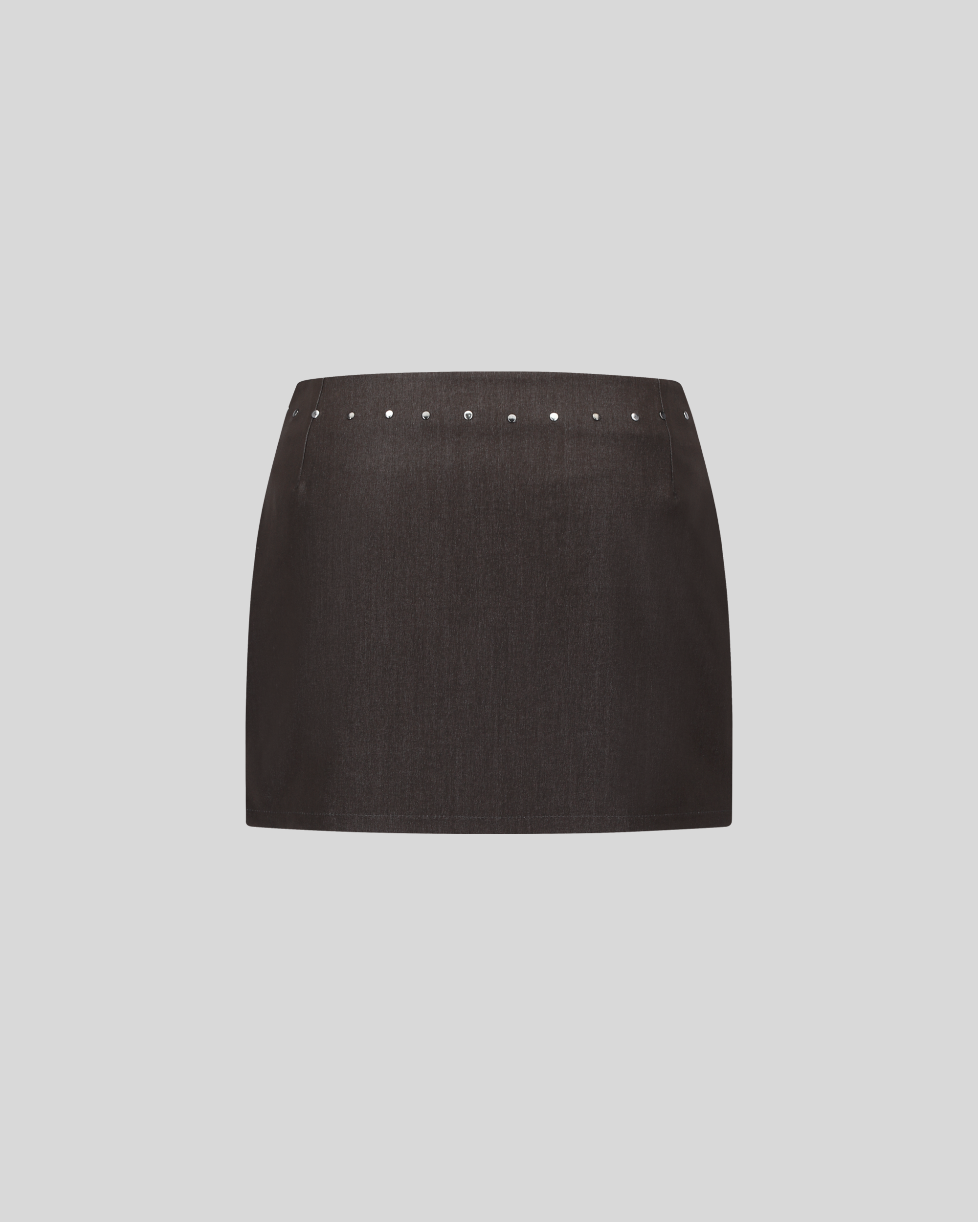 STUD SLIT MINI SKIRT