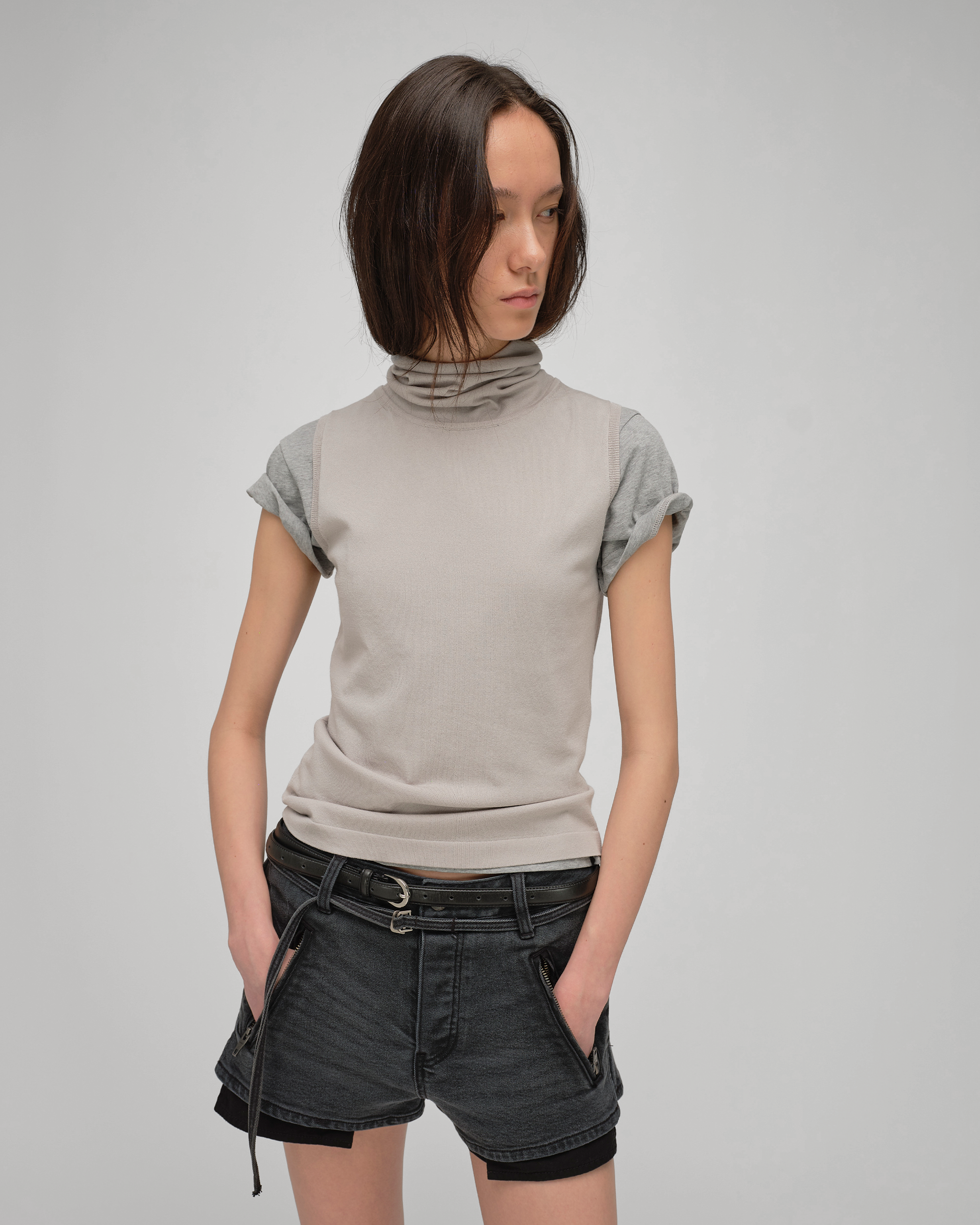 SCARF KNIT TOP