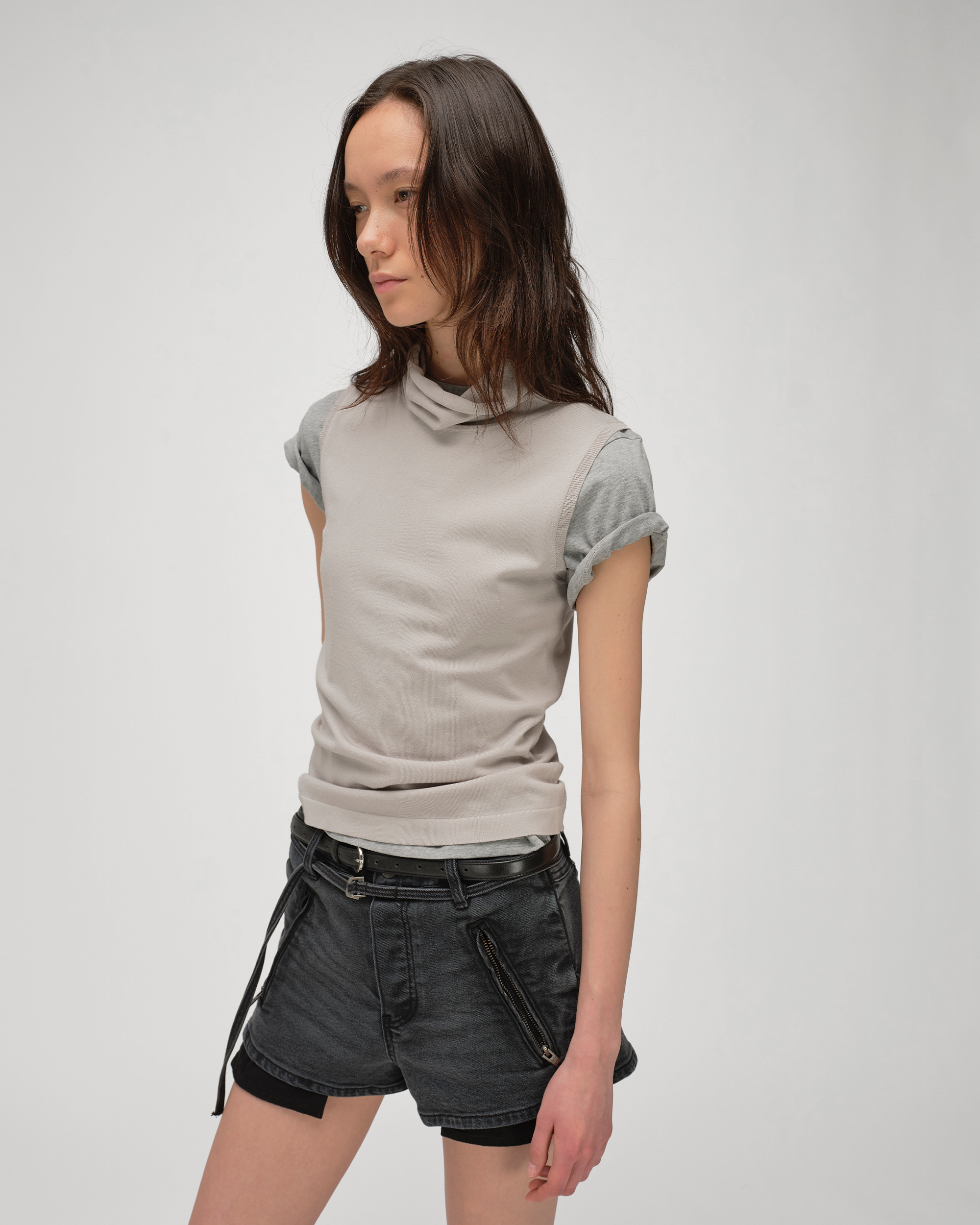 SCARF KNIT TOP