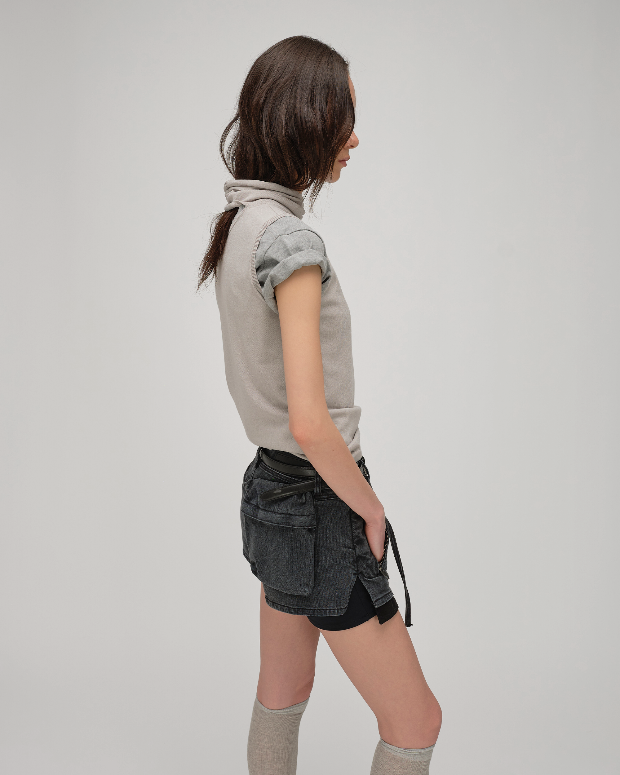 SCARF KNIT TOP