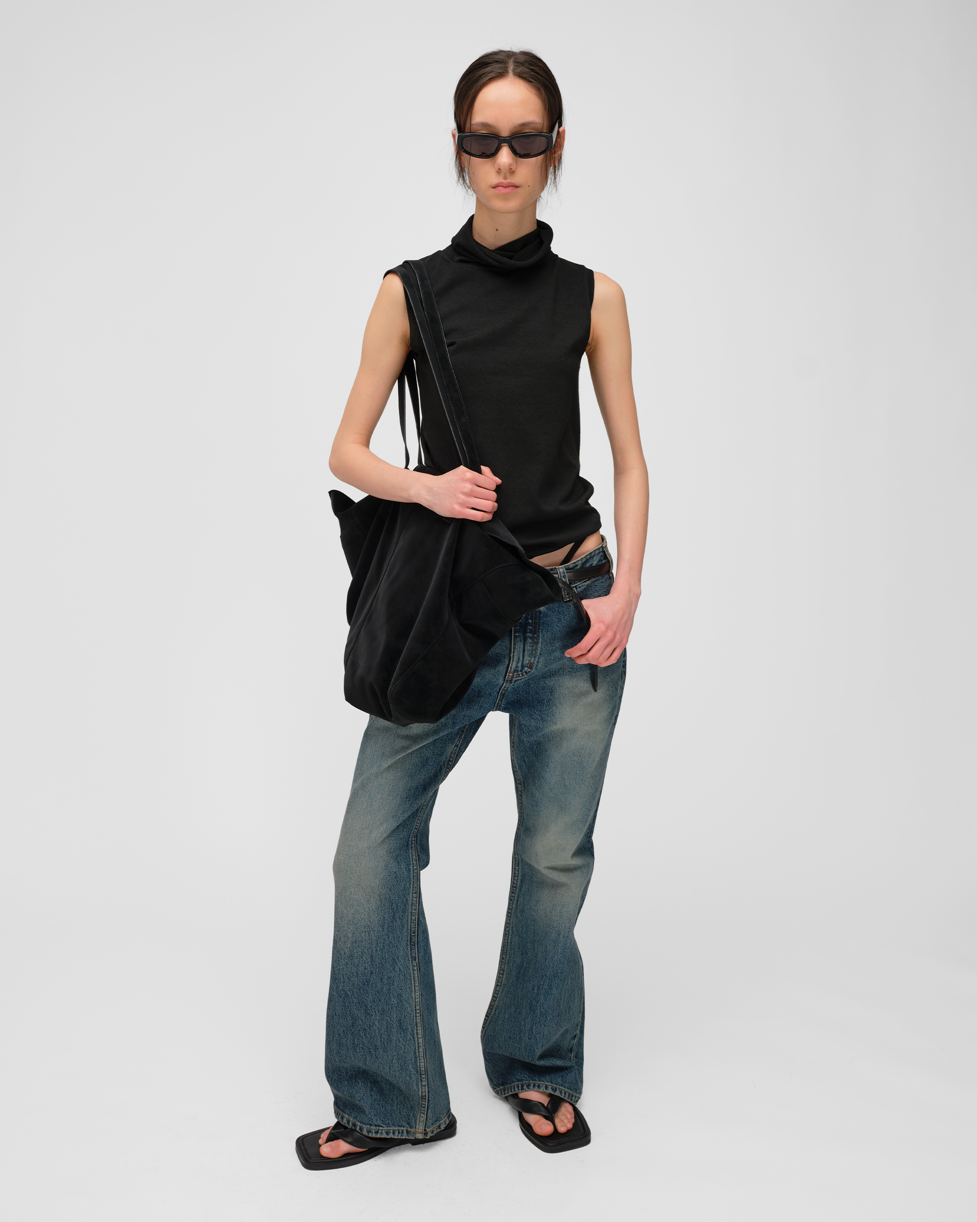 SCARF KNIT TOP