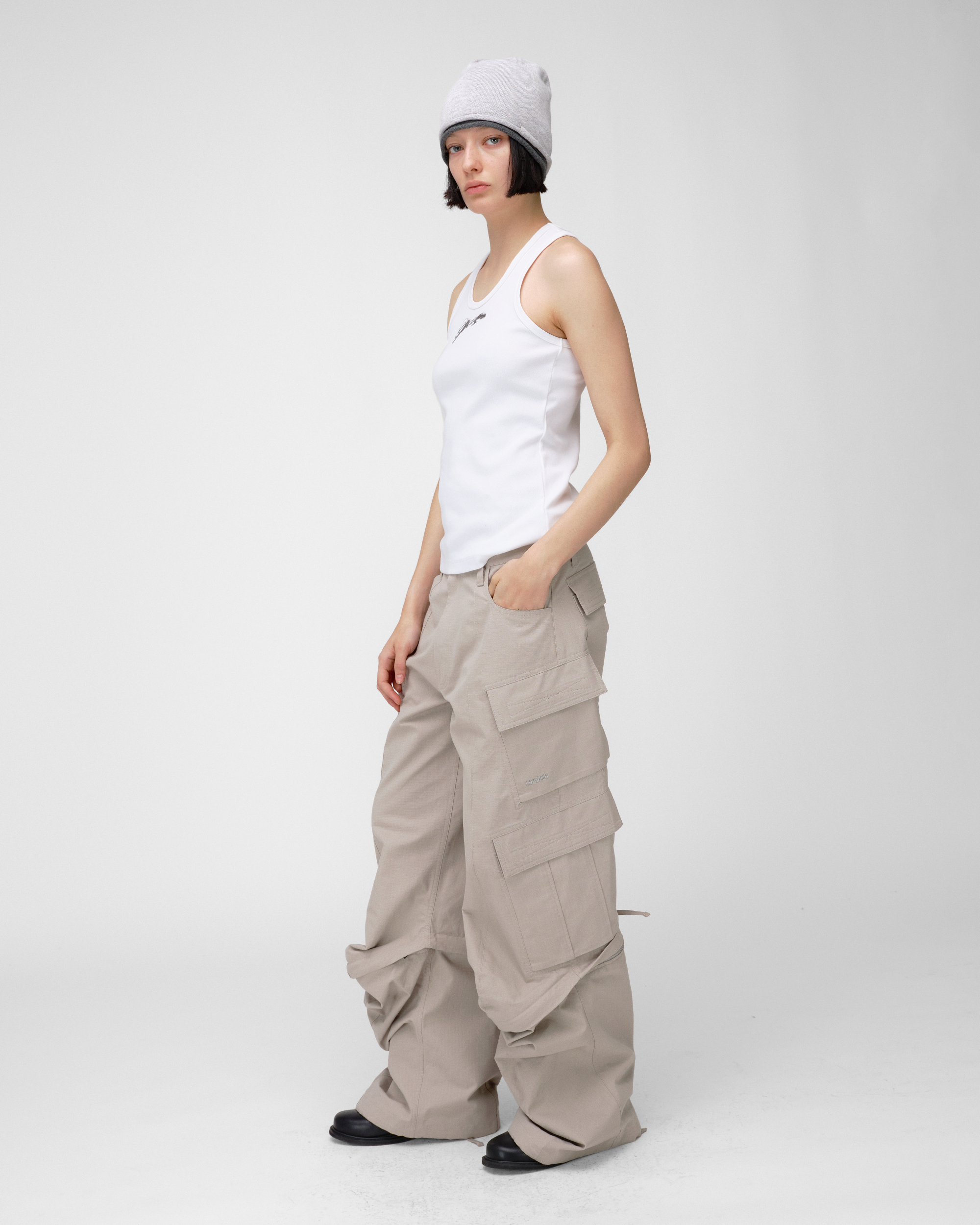 COWL CARGO PANTS