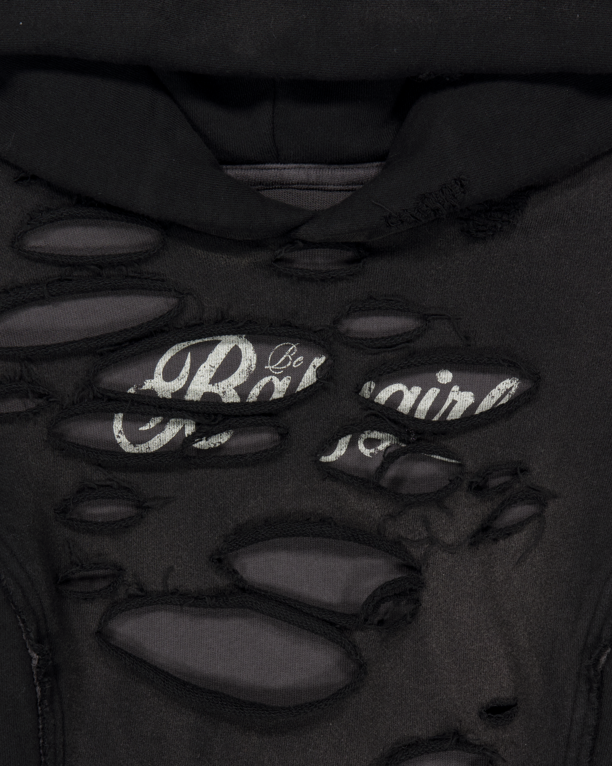 DAMAGED OVERLAY HOODIE