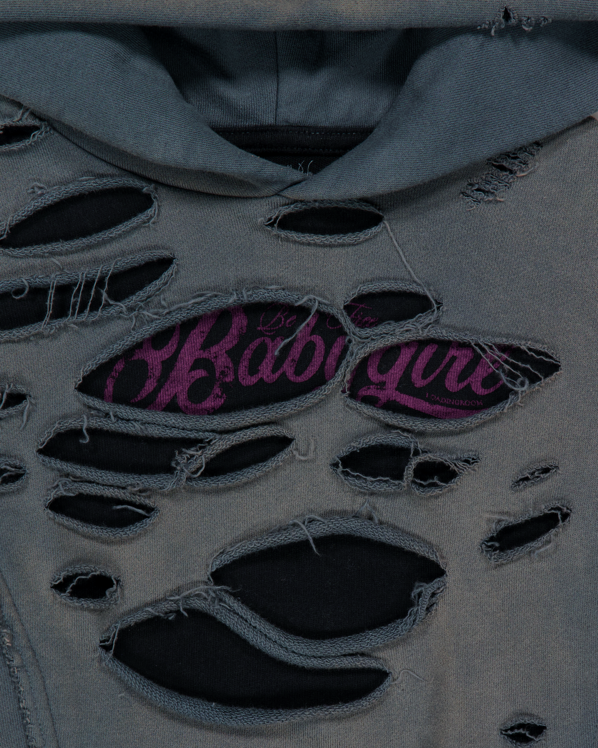 DAMAGED OVERLAY HOODIE