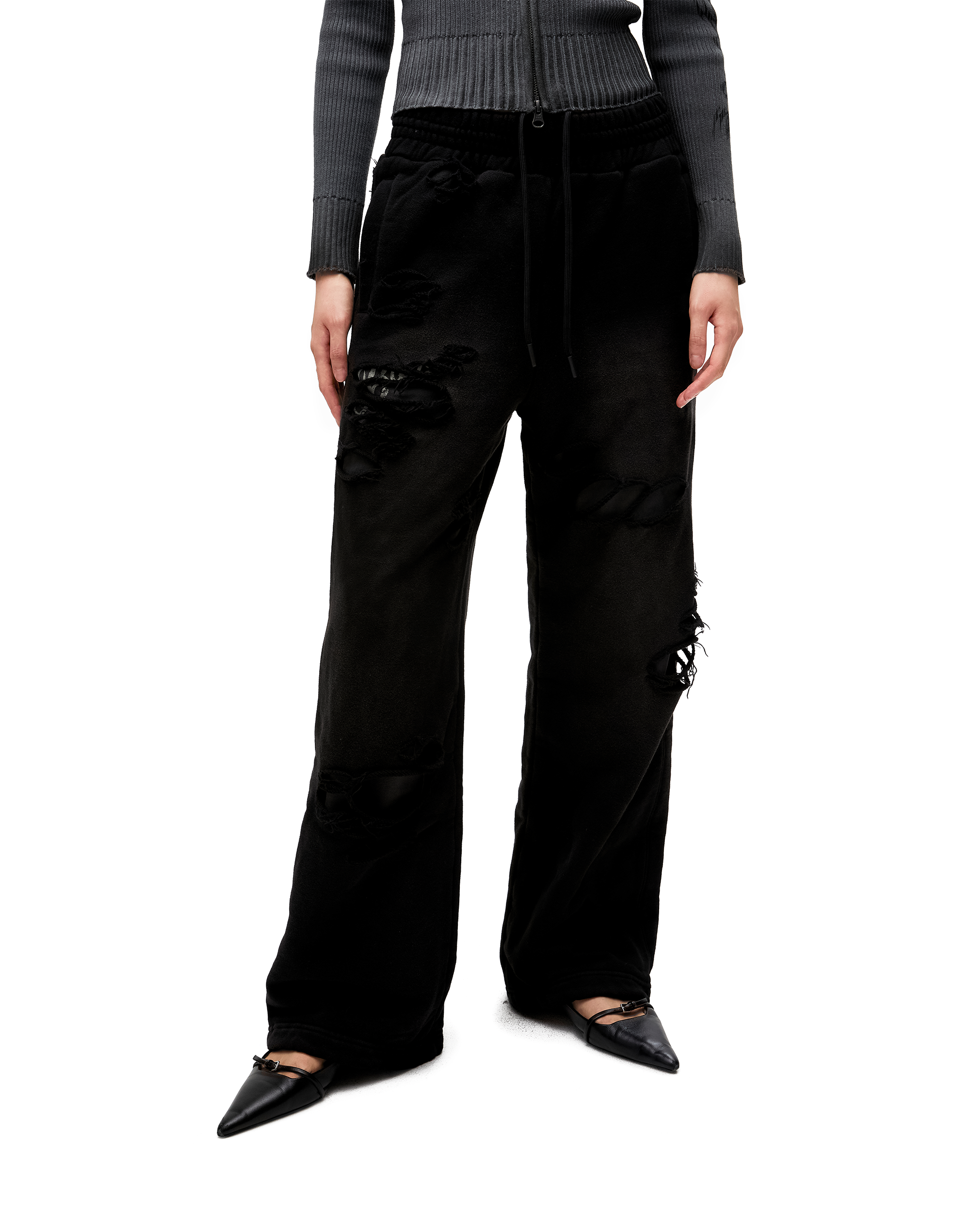 DAMAGED OVERLAY SWEATPANTS