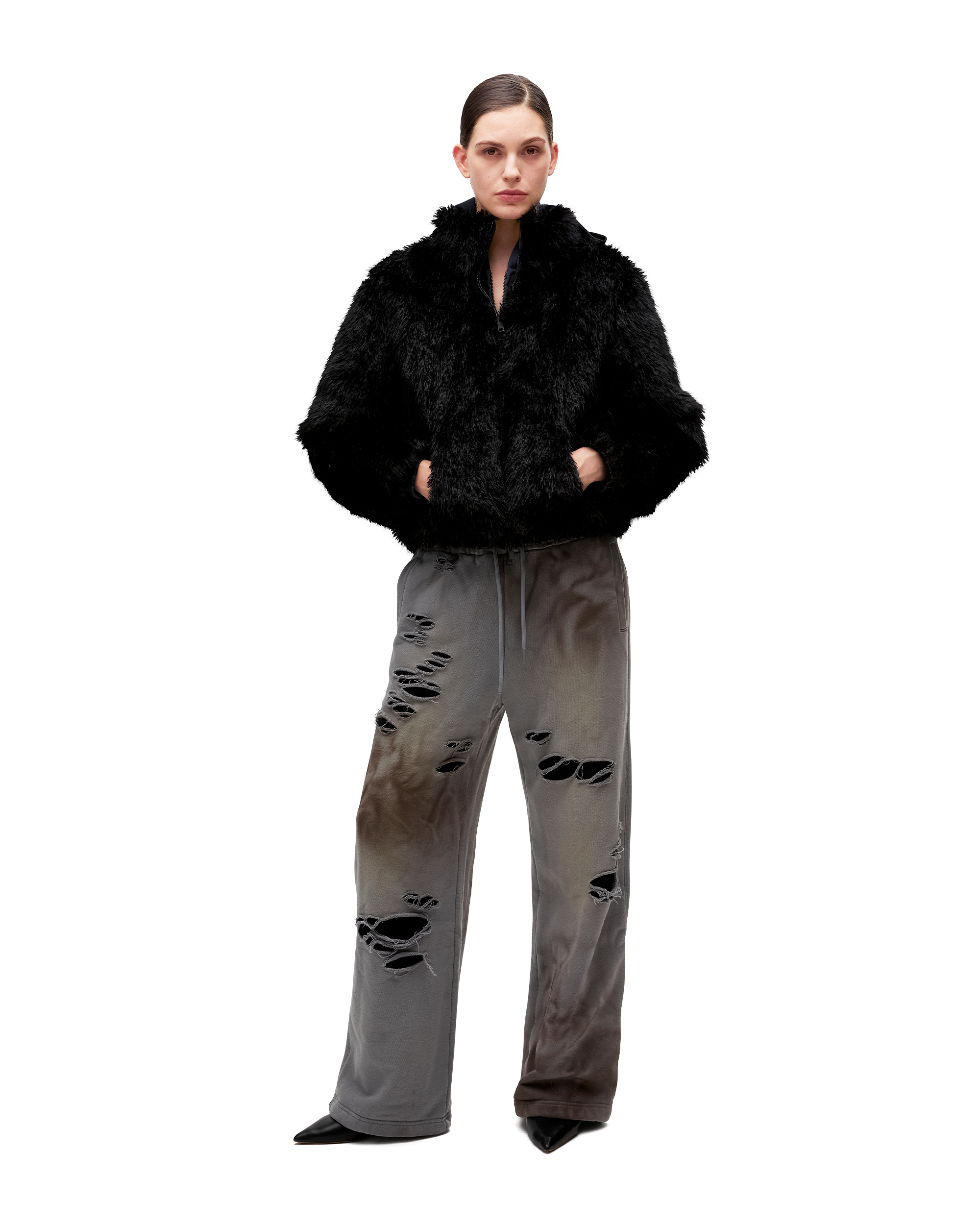 DAMAGED OVERLAY SWEATPANTS