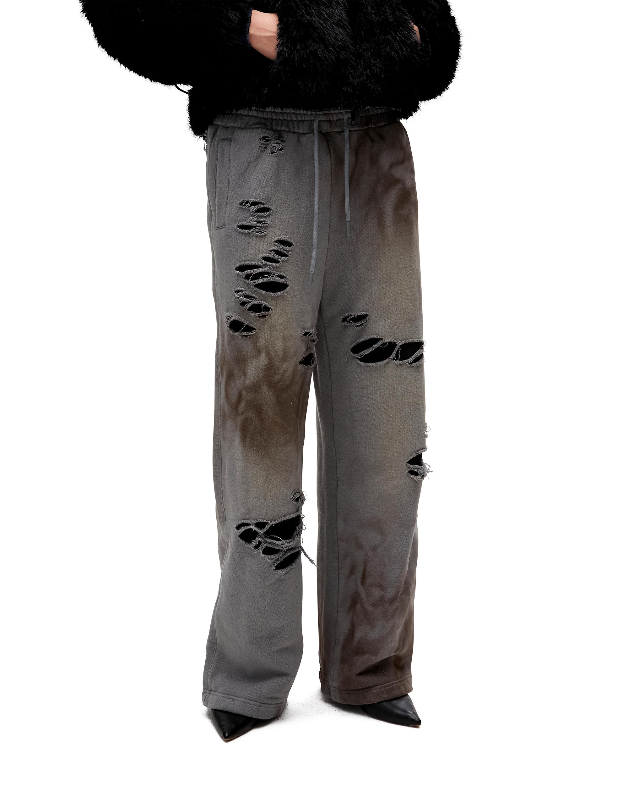 DAMAGED OVERLAY SWEATPANTS