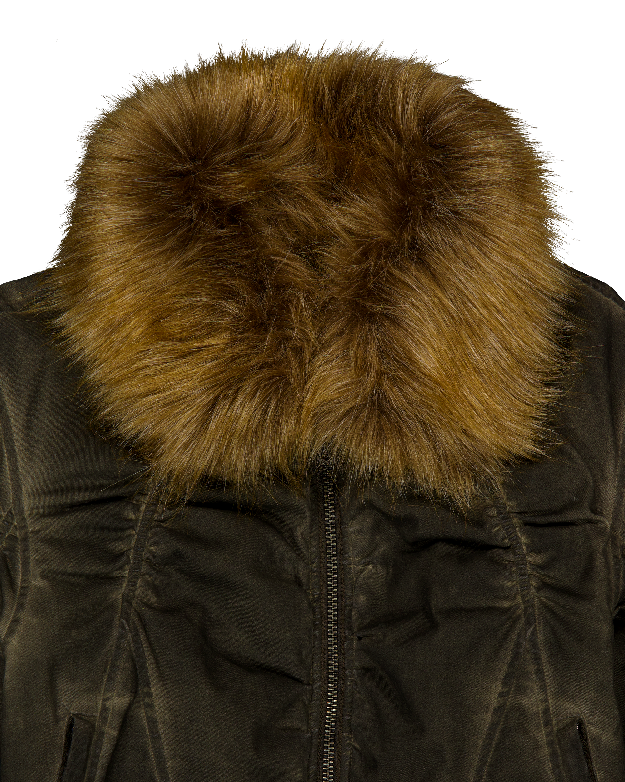 FAUX FUR COLLAR BOMBER JACKET