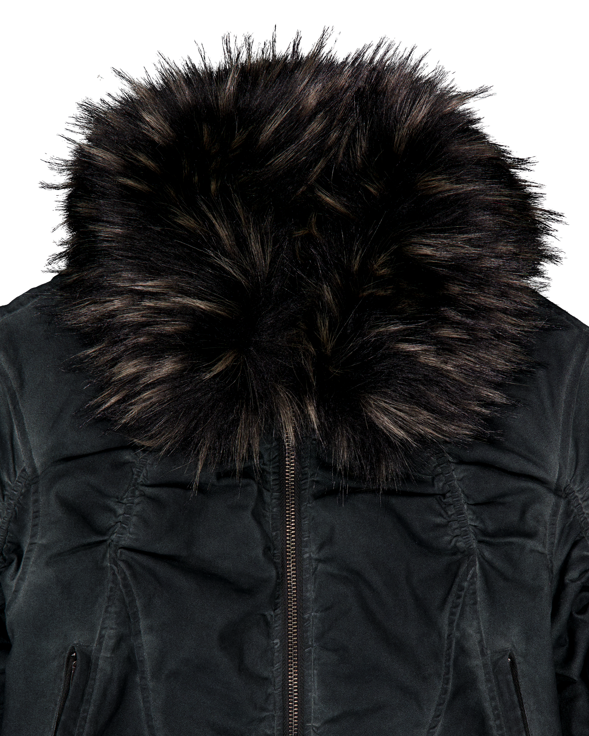 FAUX FUR COLLAR BOMBER JACKET