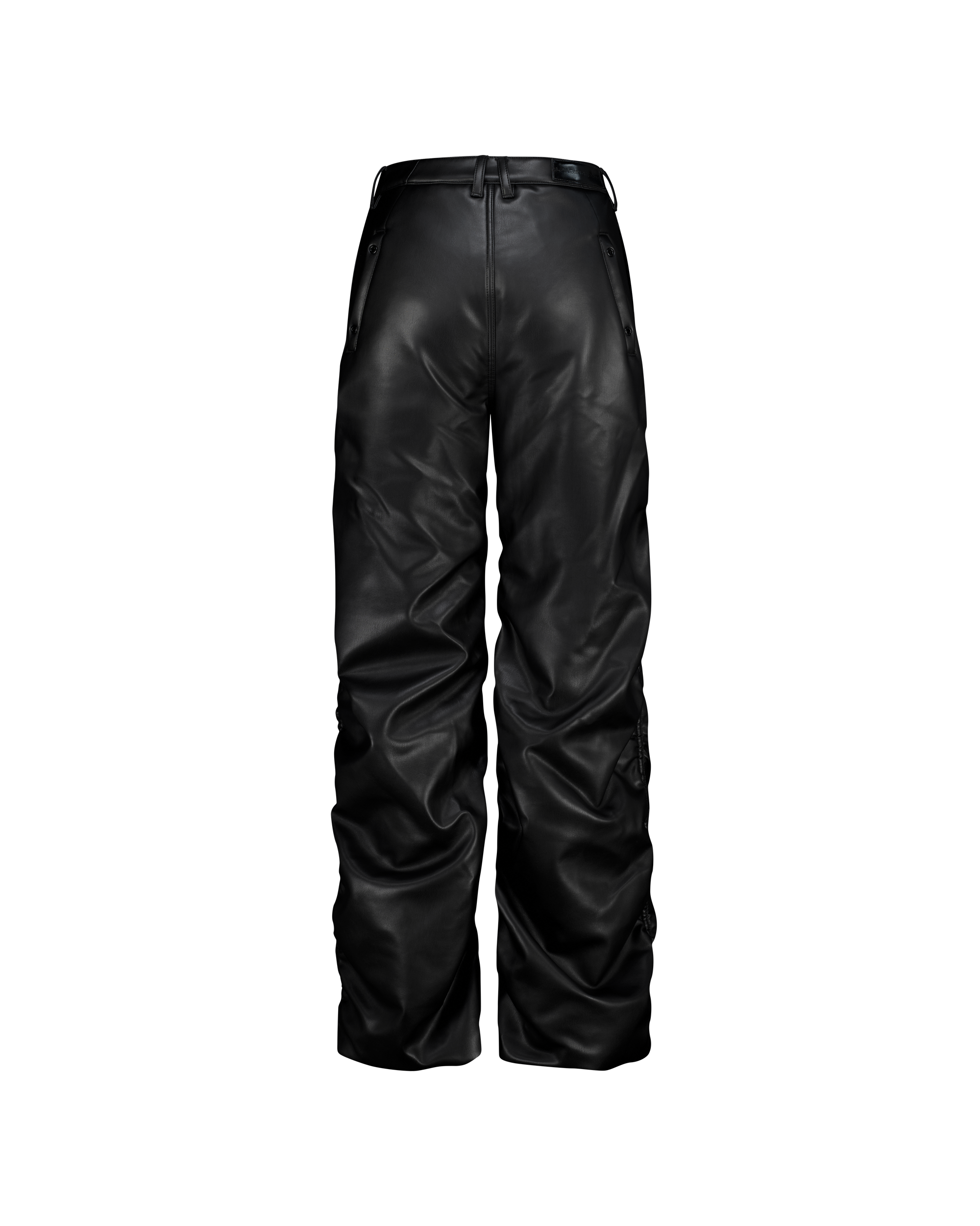 FAUX LEATHER PADDED PANTS