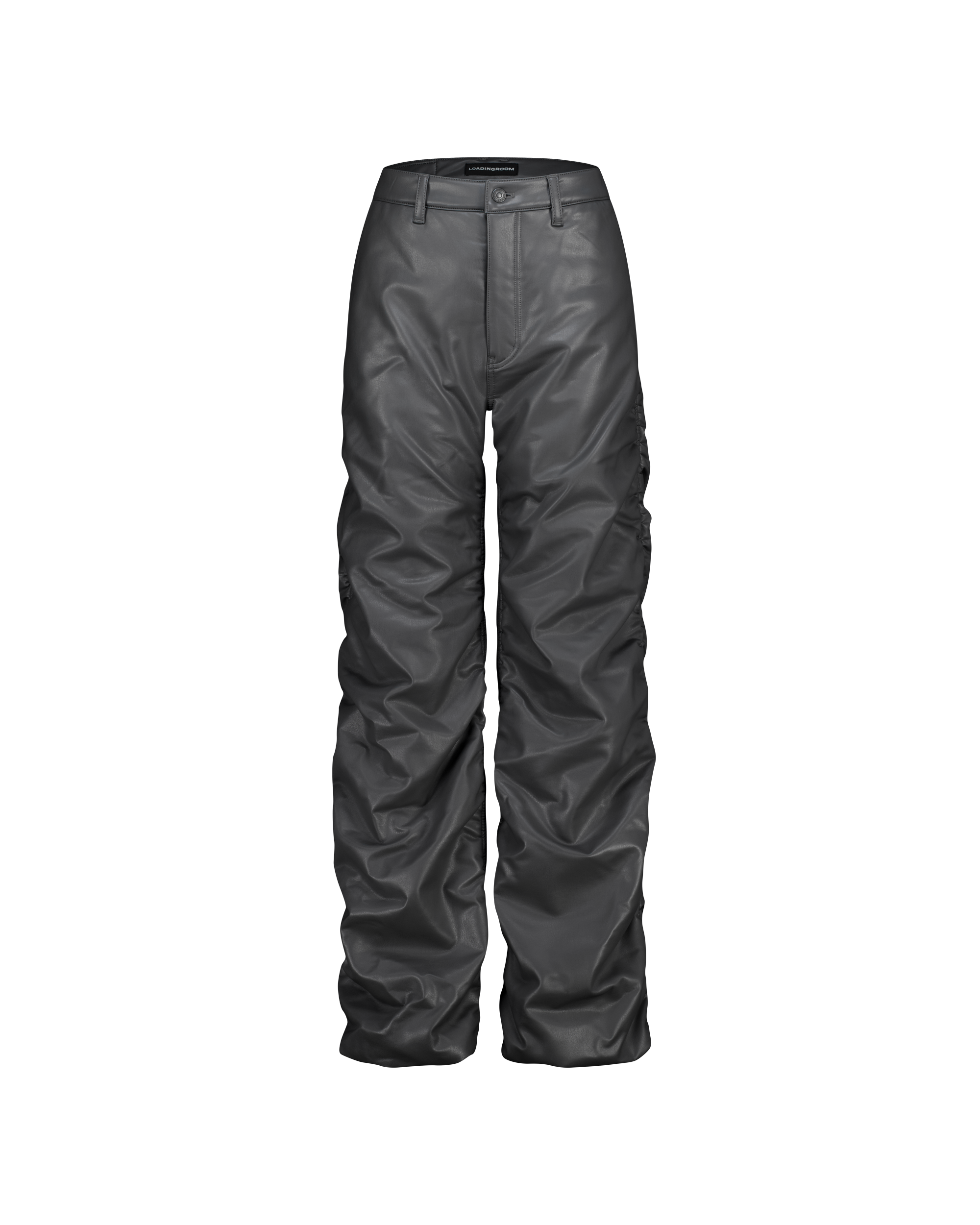 FAUX LEATHER PADDED PANTS