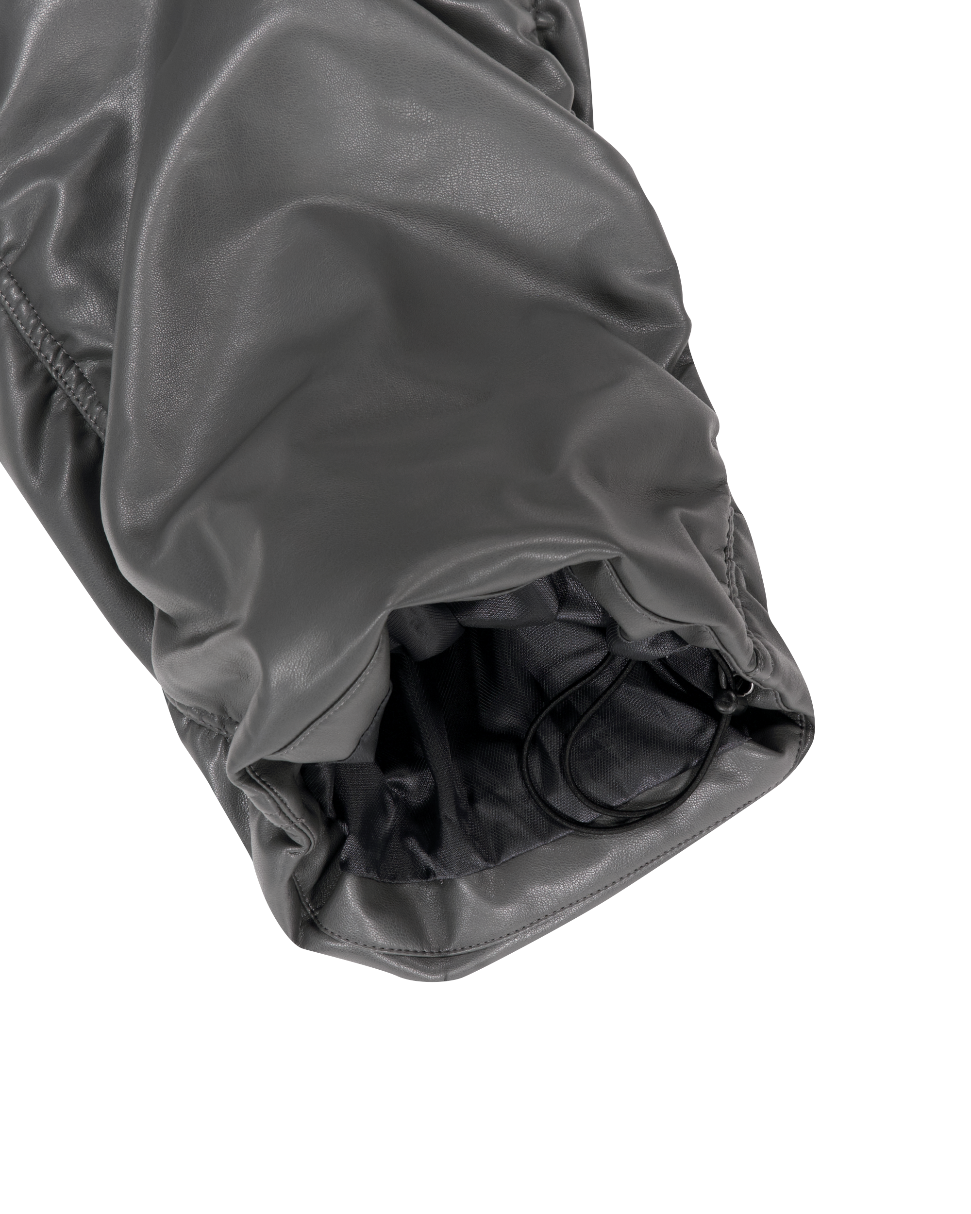 FAUX LEATHER PADDED PANTS