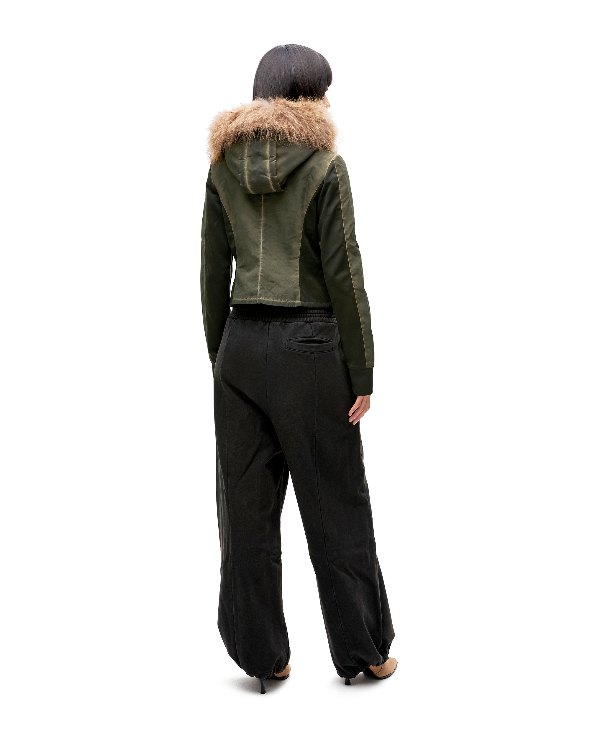 FUR HOODIE ZIP JACKET