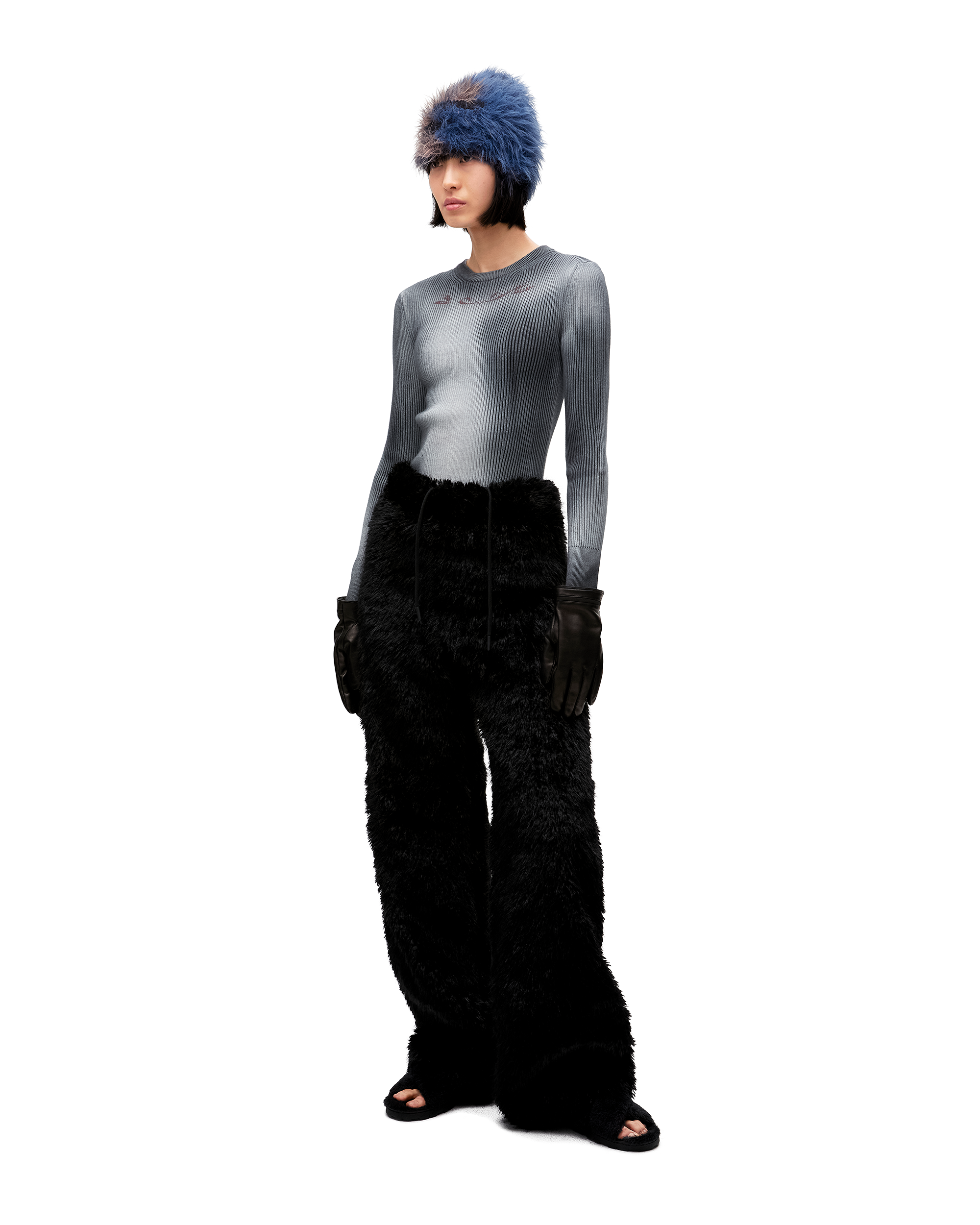 FUR RELAXED PANTS