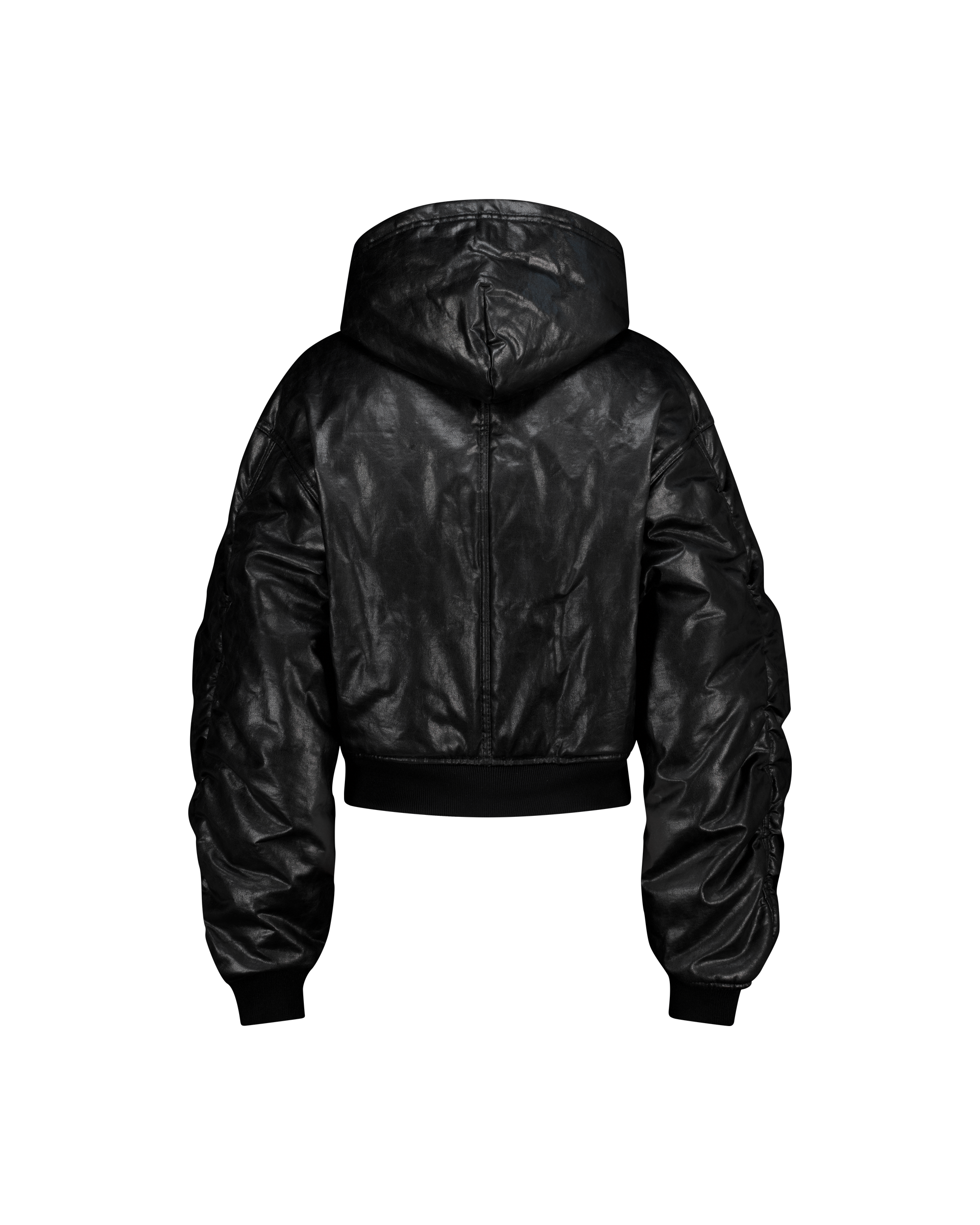 GLOSSY CRACK BOMBER JACKET