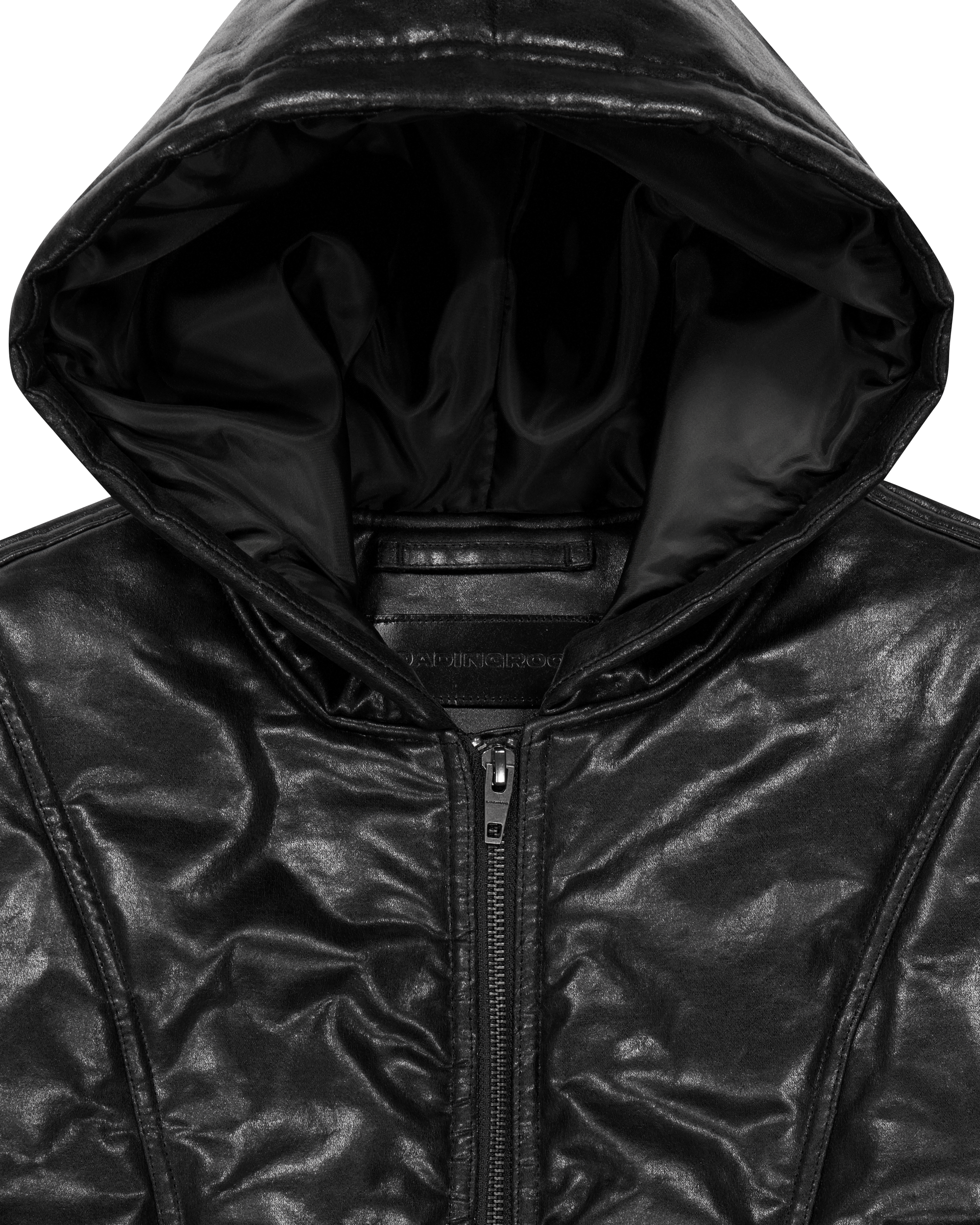 GLOSSY CRACK BOMBER JACKET