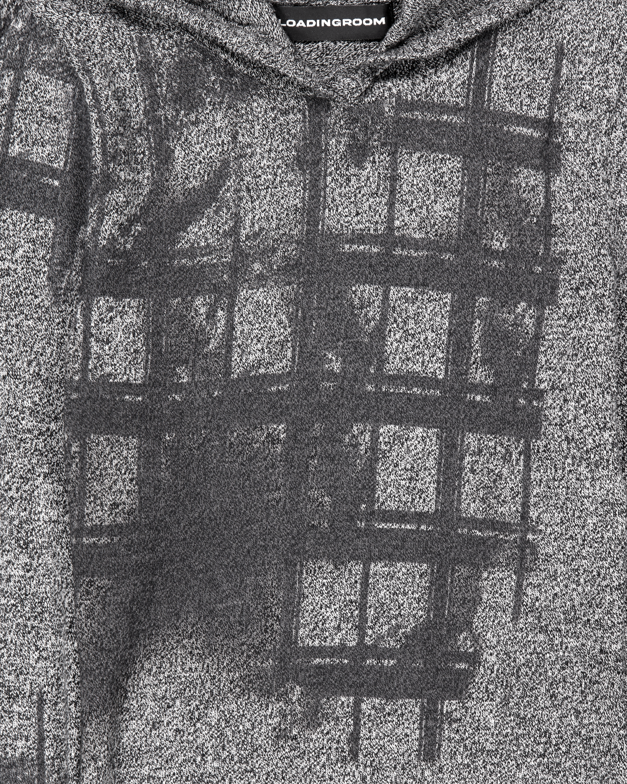 PUZZLED WOOL HOODIE DRESS