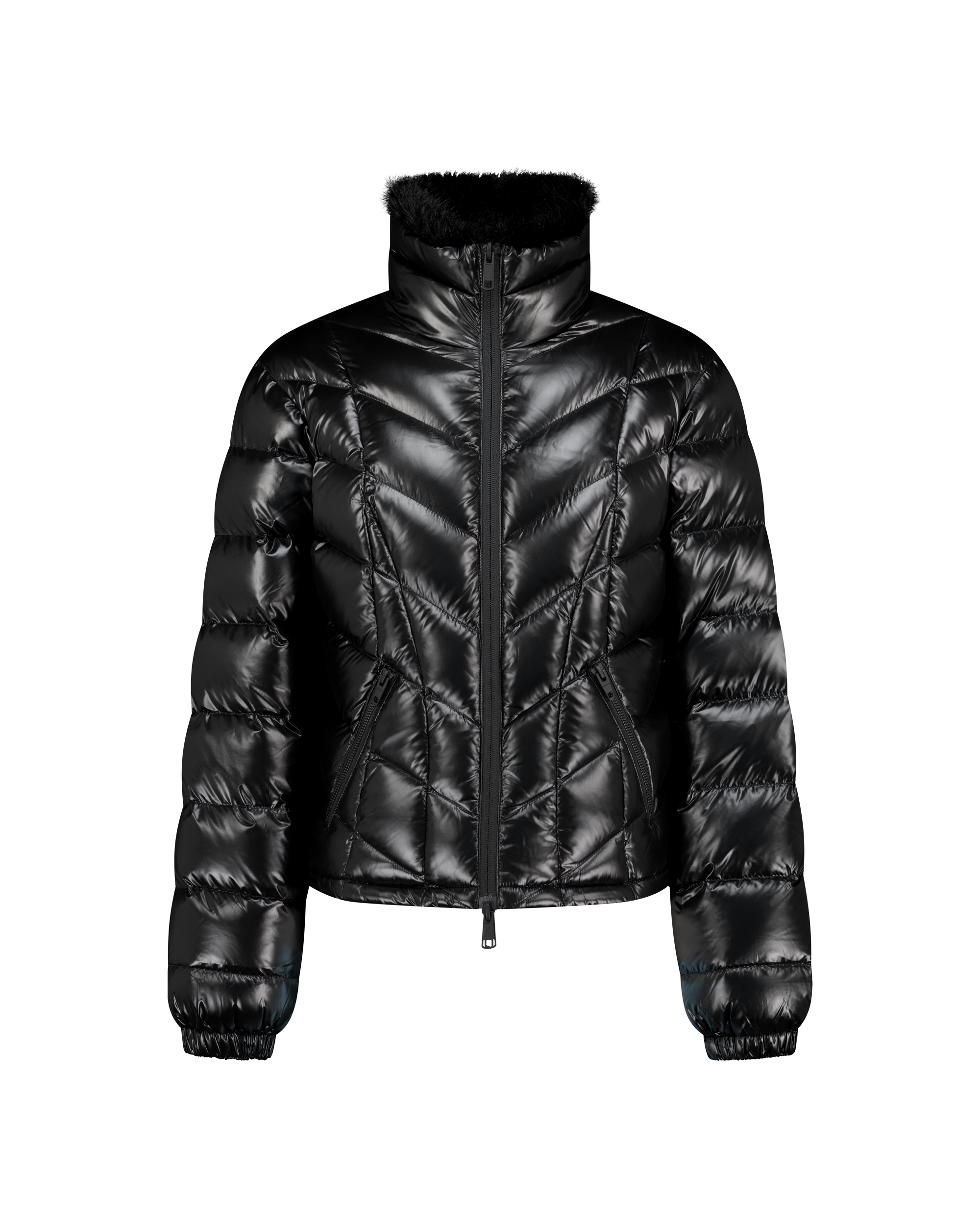 REVERSIBLE FAUX FUR DOWN JACKET